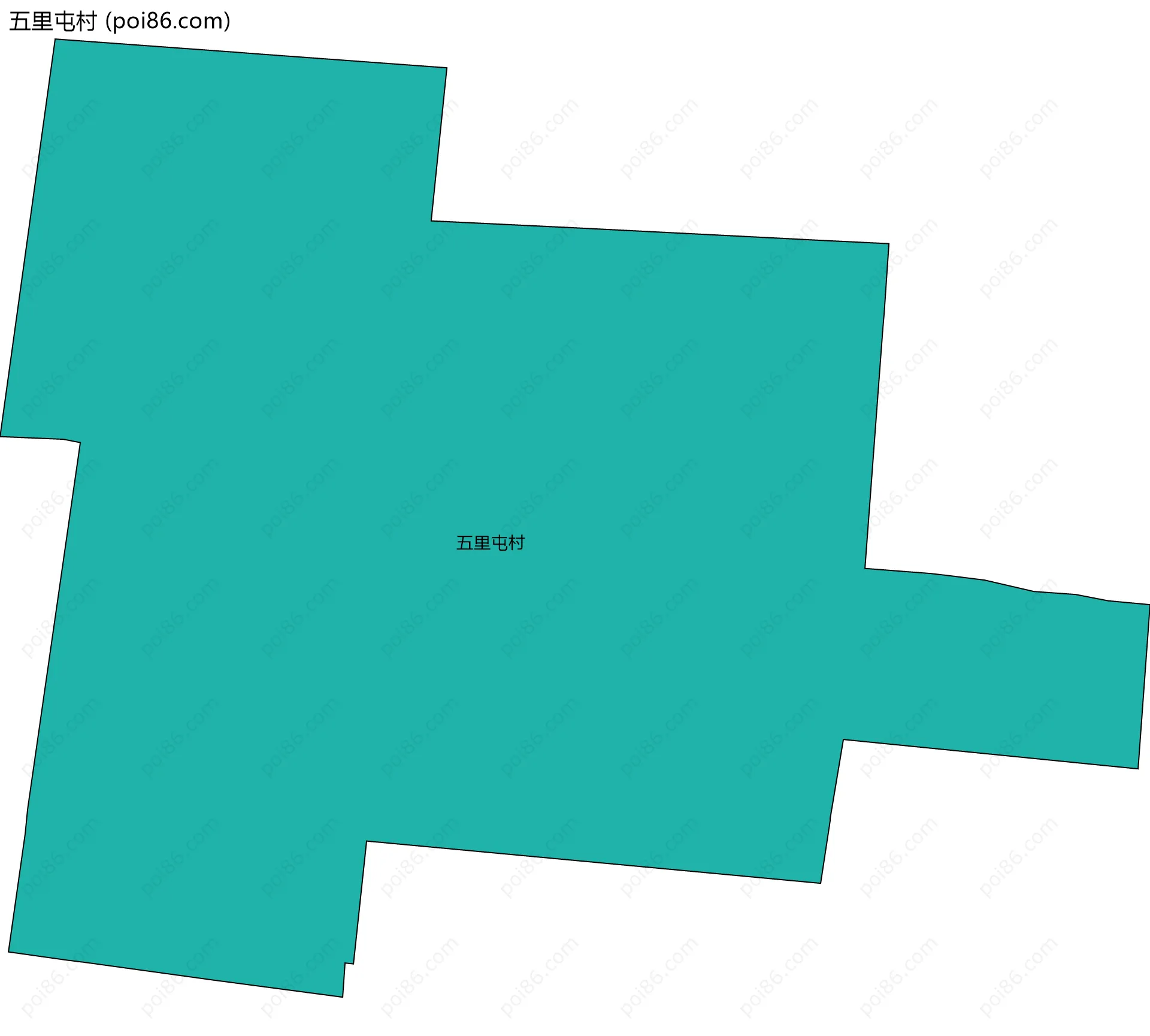 五里屯村边界地图