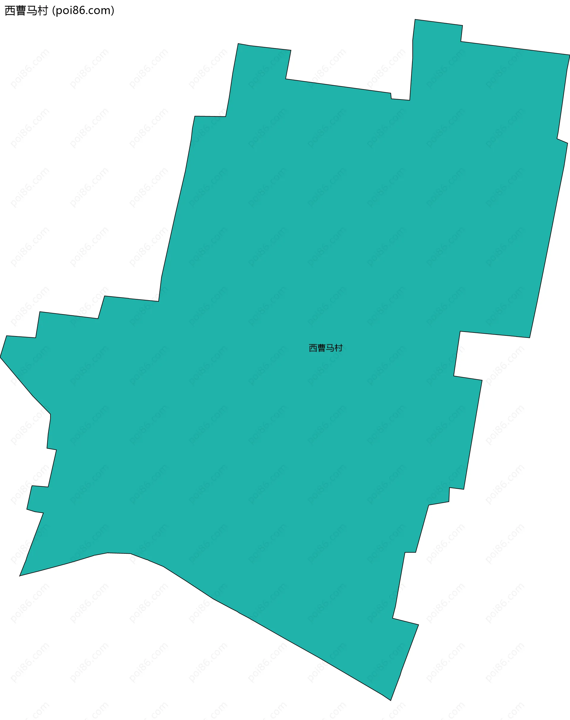 西曹马村边界地图