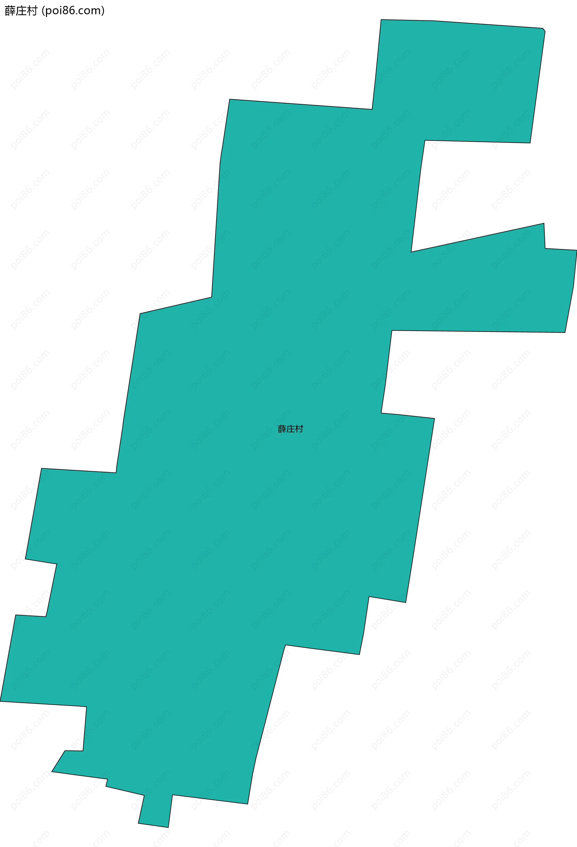 薛庄村边界地图