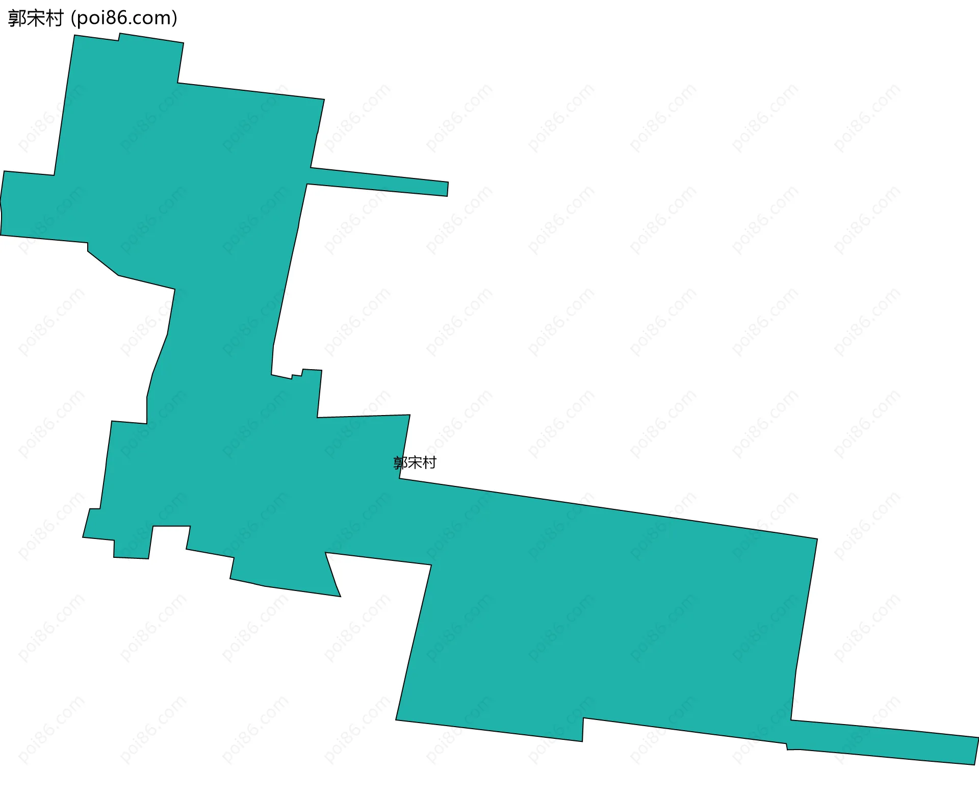 郭宋村边界地图