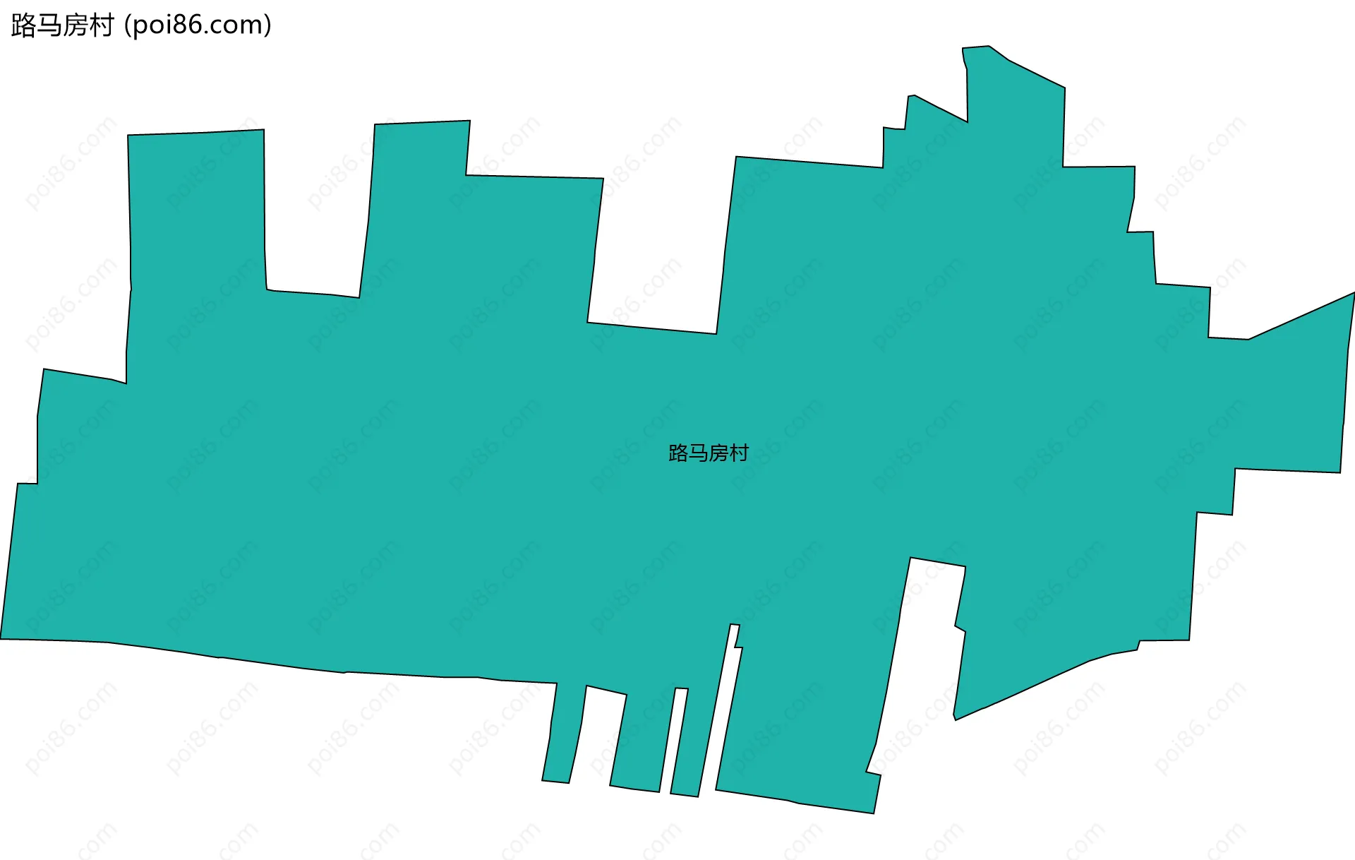 路马房村边界地图