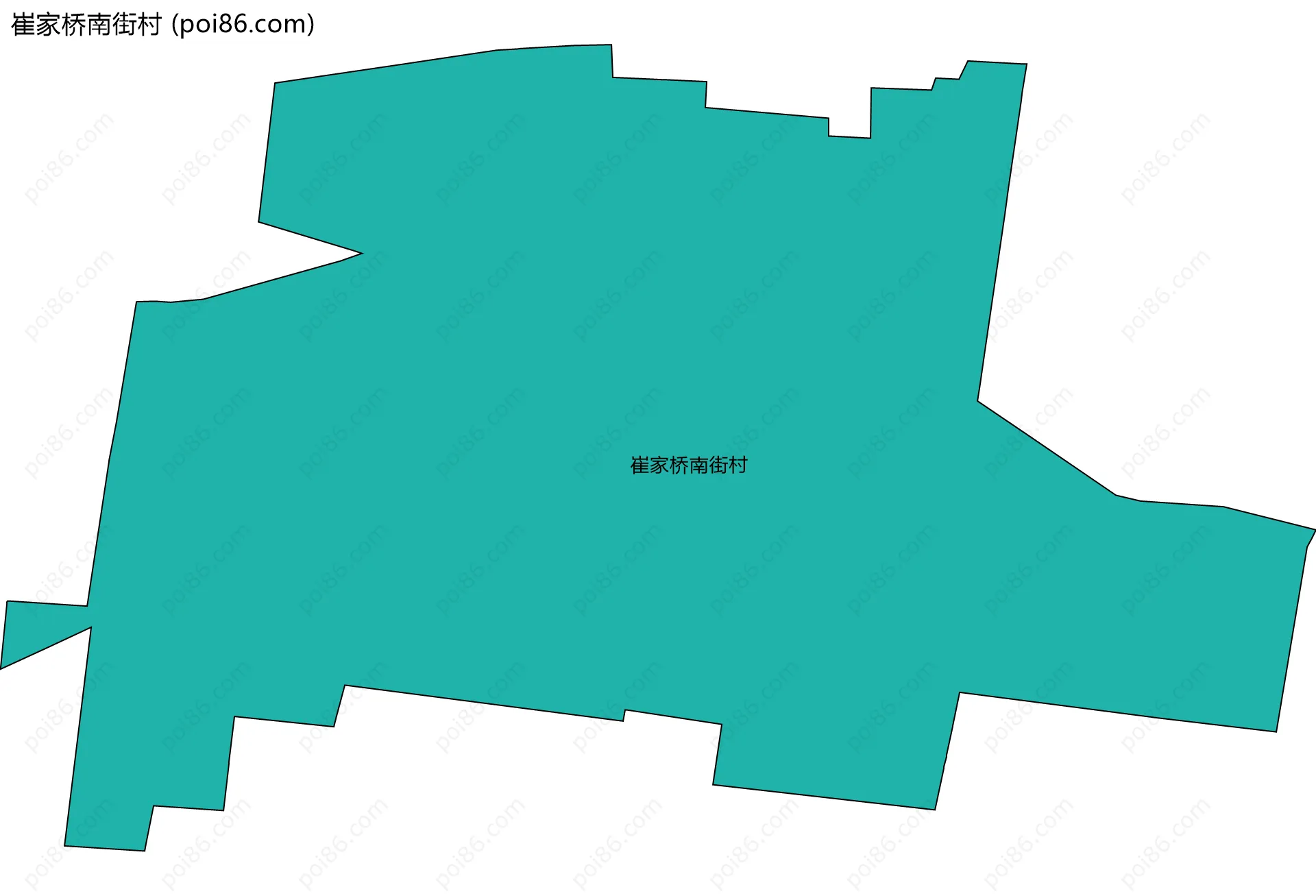 崔家桥南街村边界地图