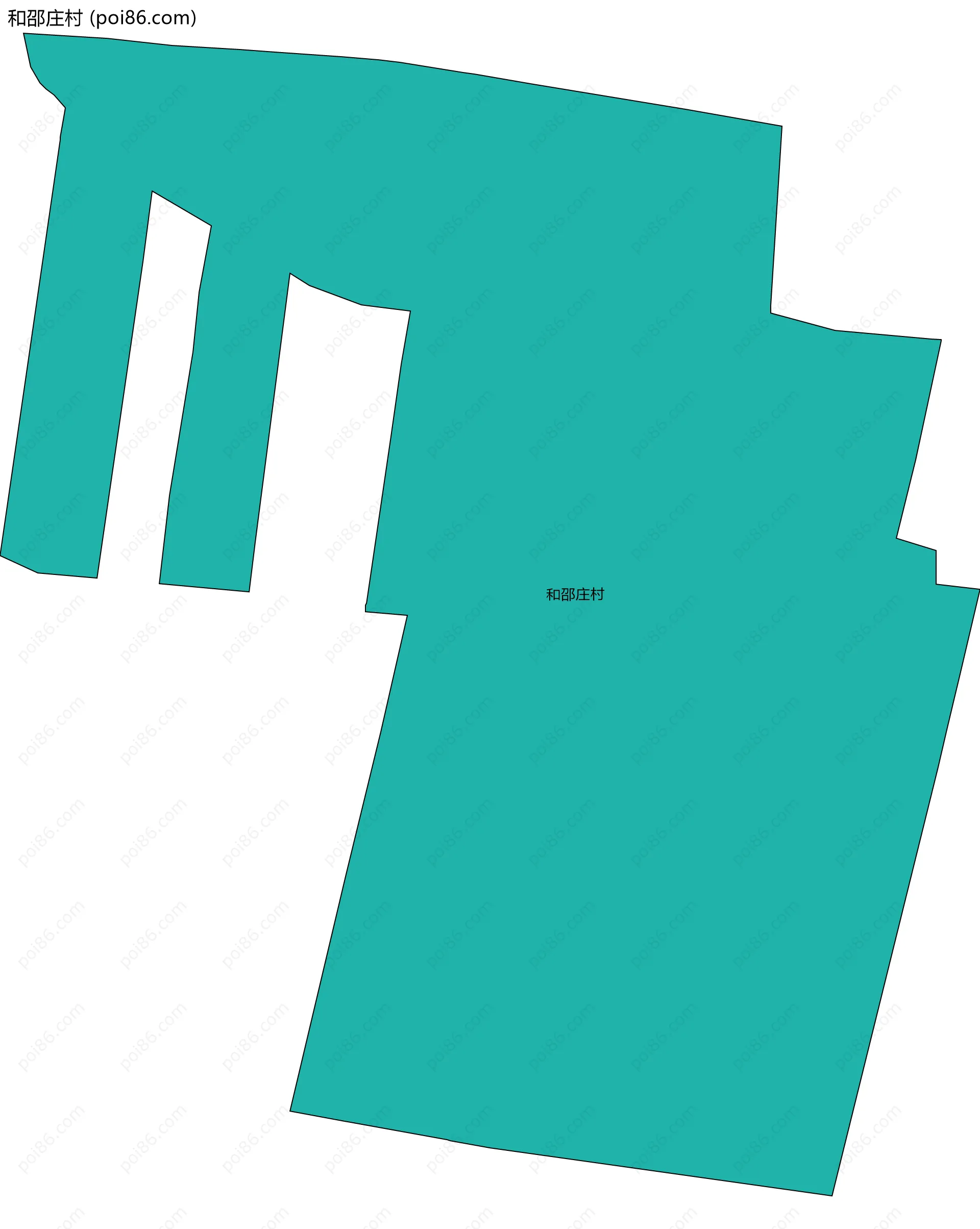 和邵庄村边界地图