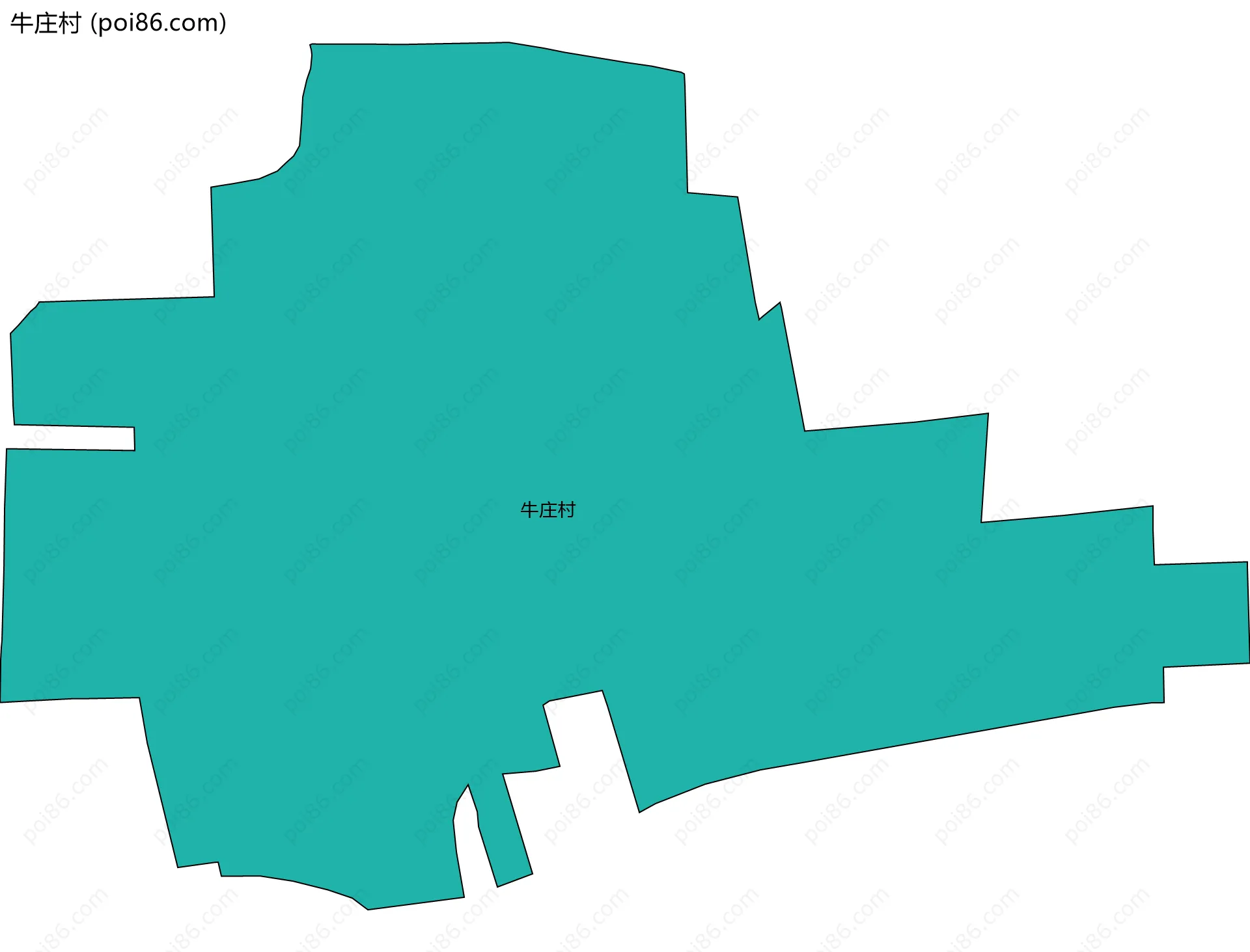 牛庄村边界地图
