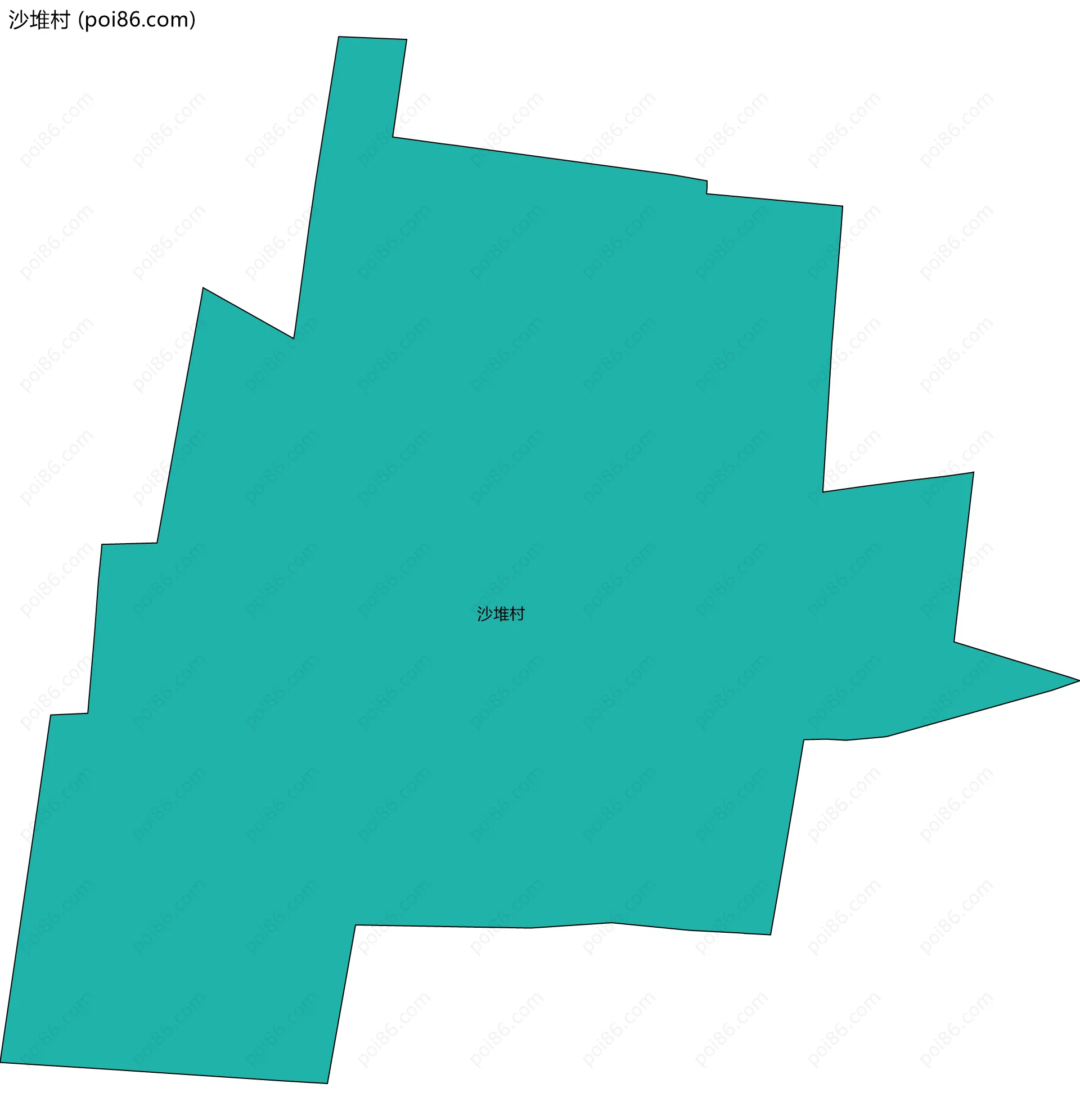沙堆村边界地图