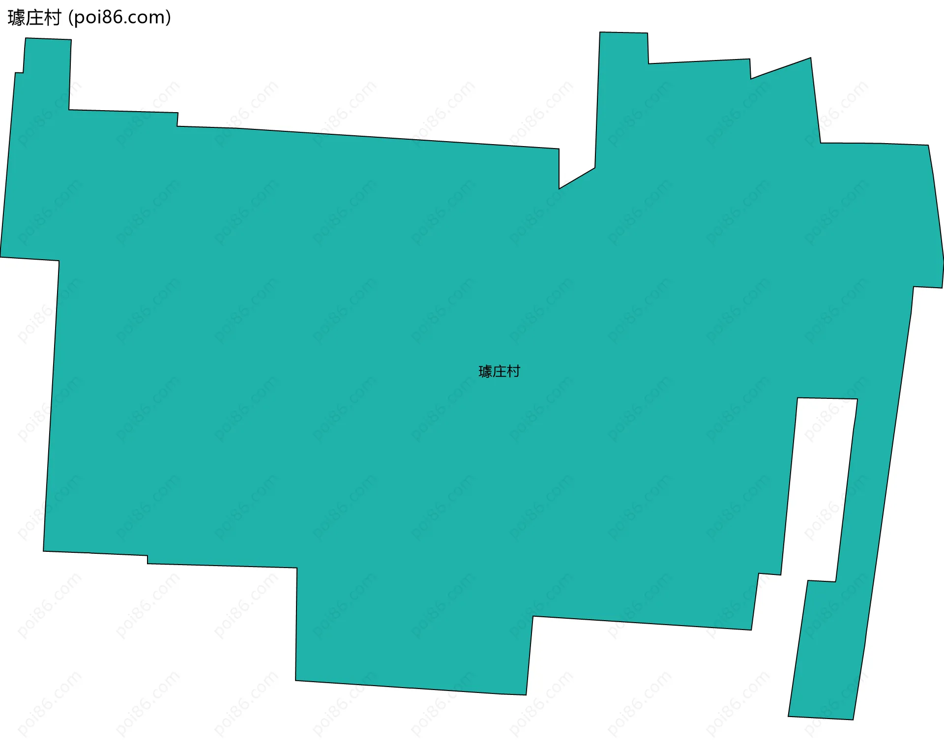 璩庄村边界地图