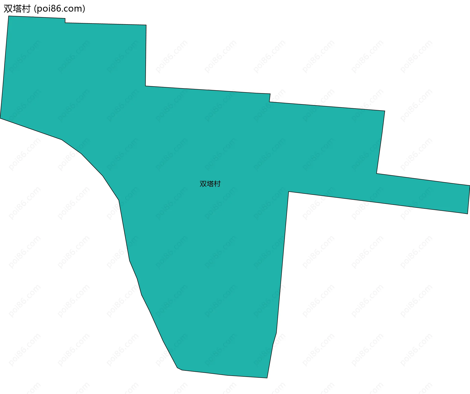 双塔村边界地图