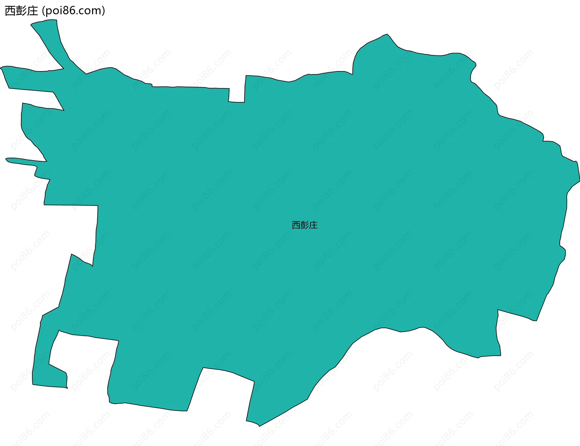 西彭庄边界地图