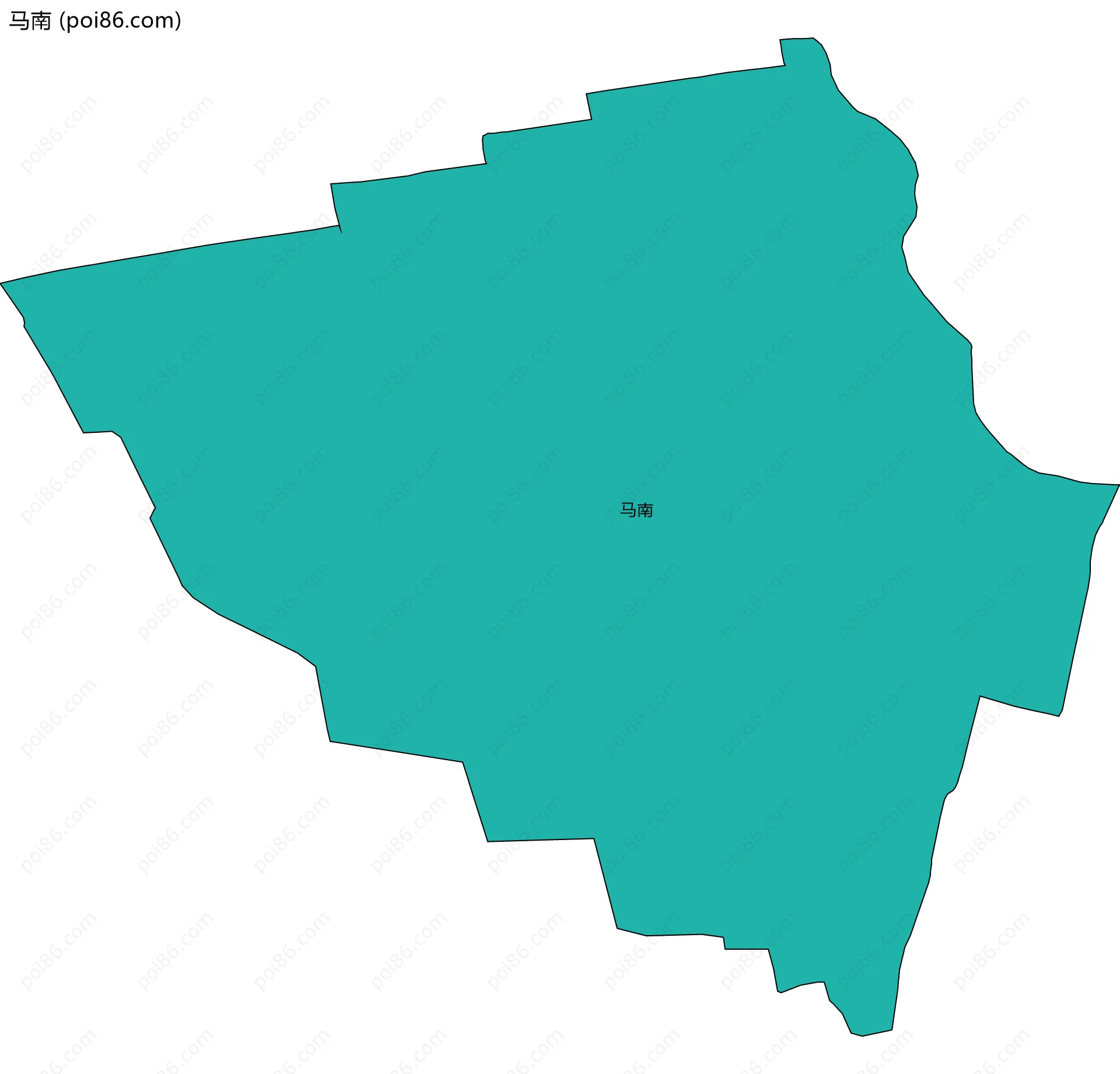 马南边界地图
