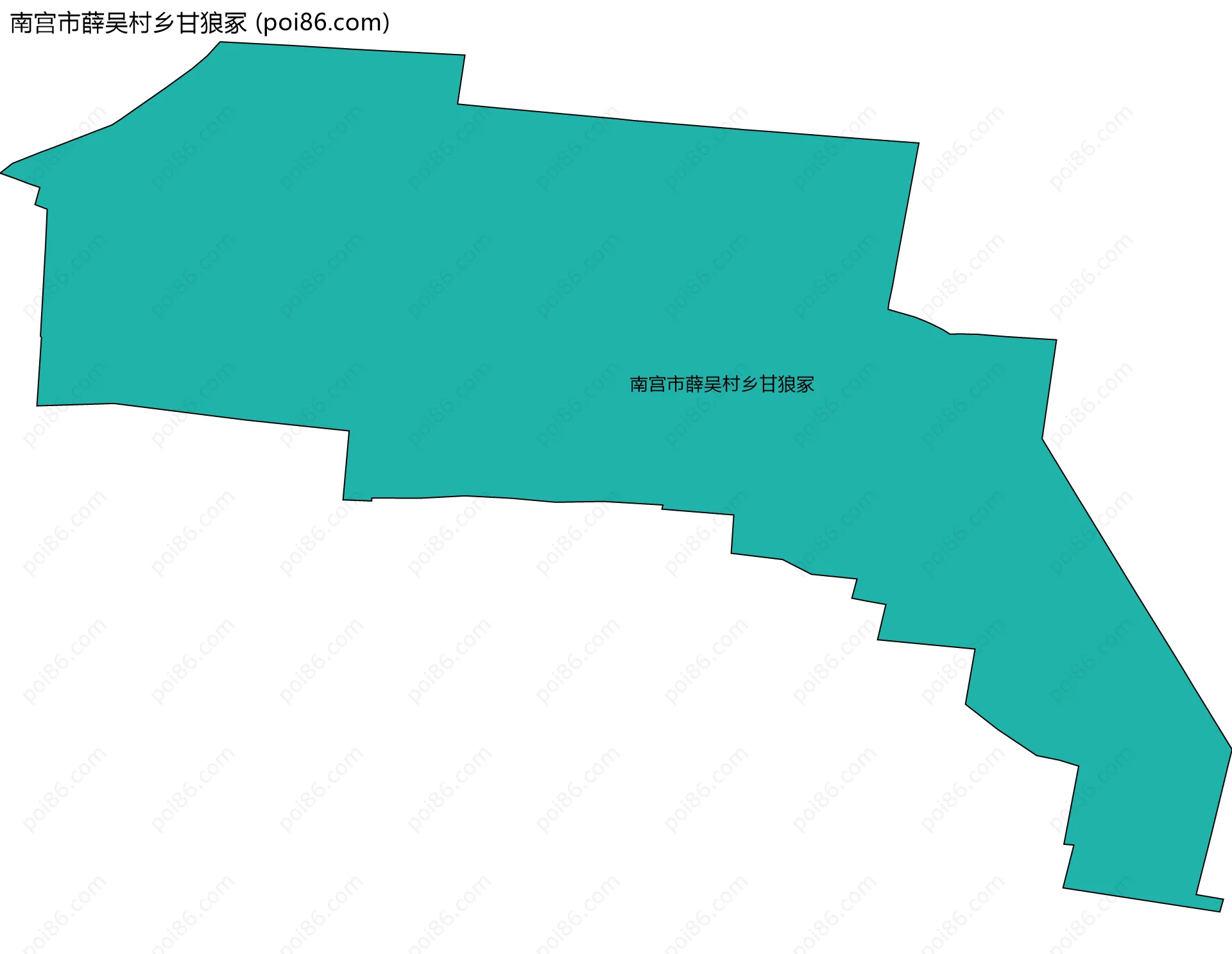 南宫市薛吴村乡甘狼冢边界地图