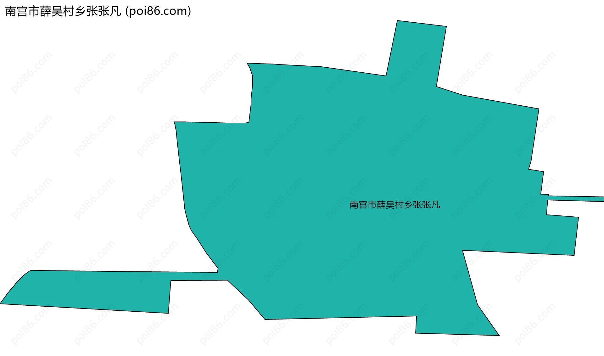 南宫市薛吴村乡张张凡边界地图