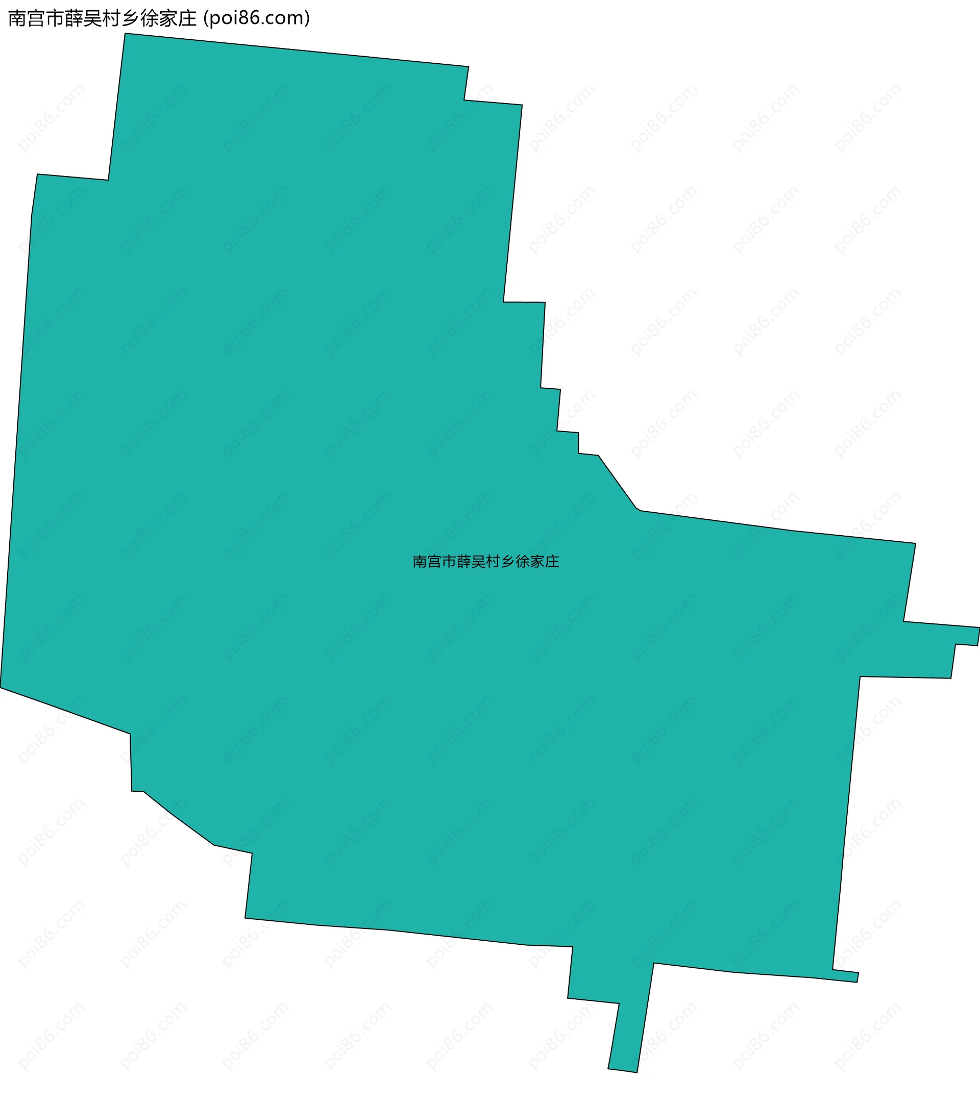 南宫市薛吴村乡徐家庄边界地图