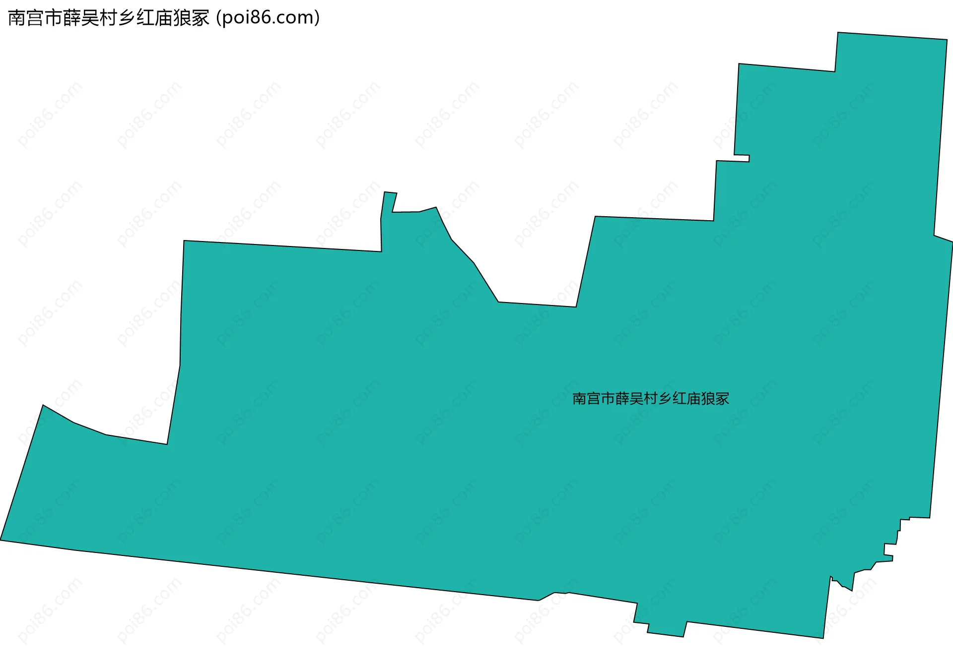 南宫市薛吴村乡红庙狼冢边界地图