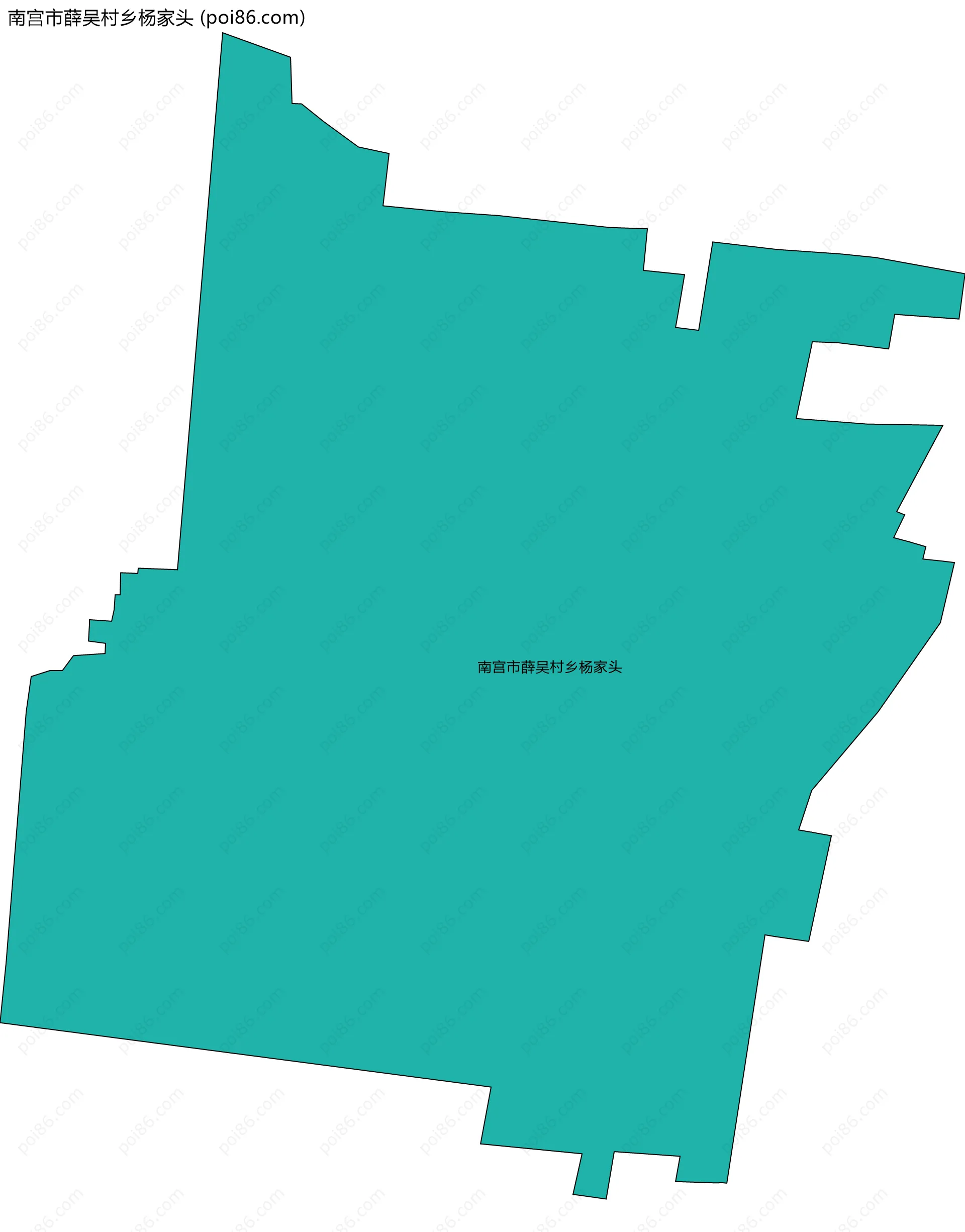 南宫市薛吴村乡杨家头边界地图
