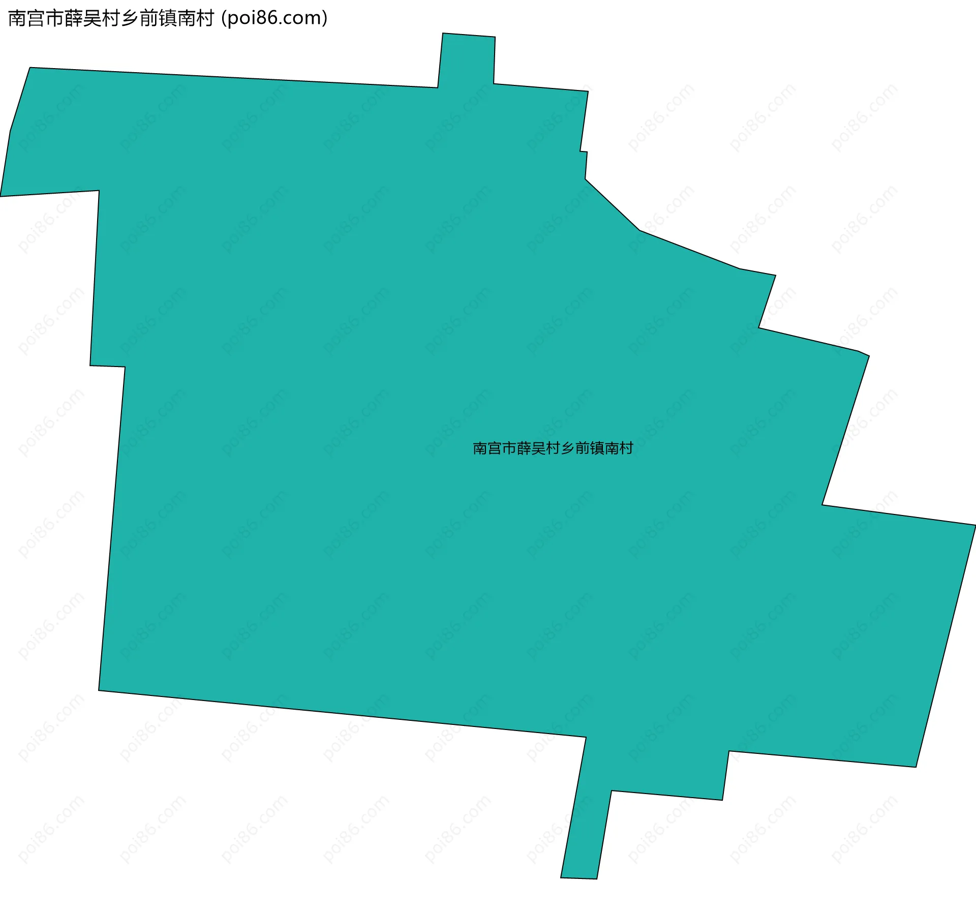 南宫市薛吴村乡前镇南村边界地图