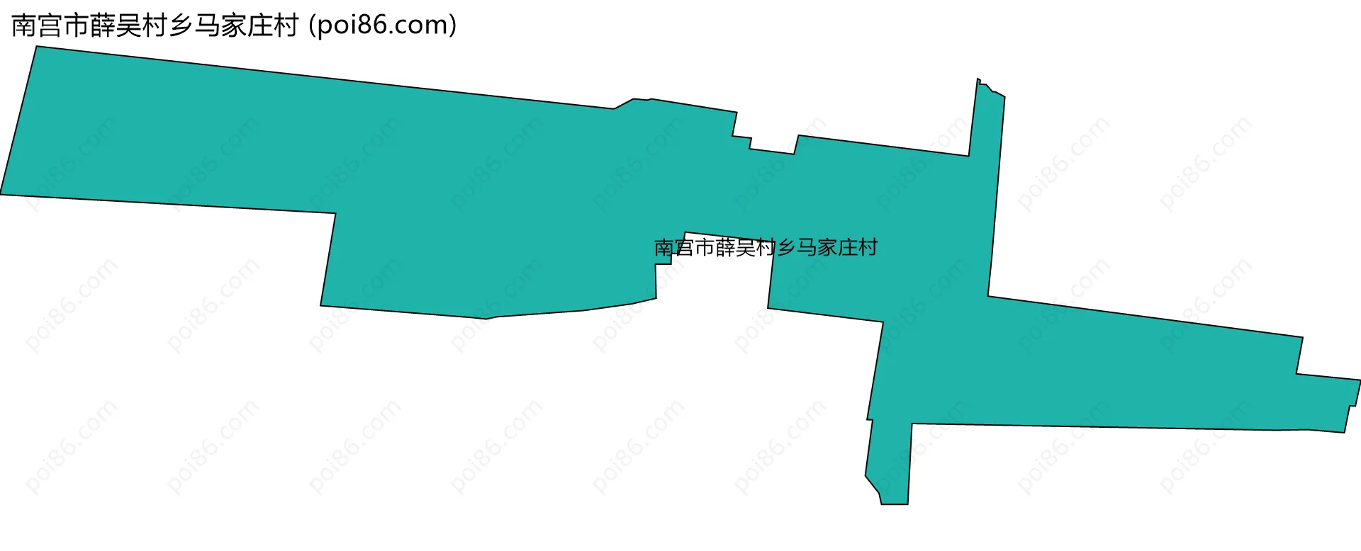 南宫市薛吴村乡马家庄村边界地图