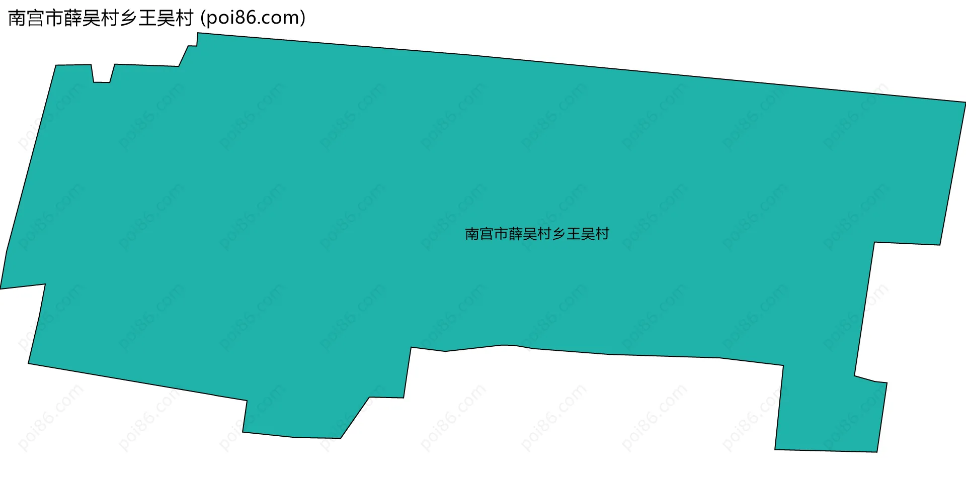 南宫市薛吴村乡王吴村边界地图