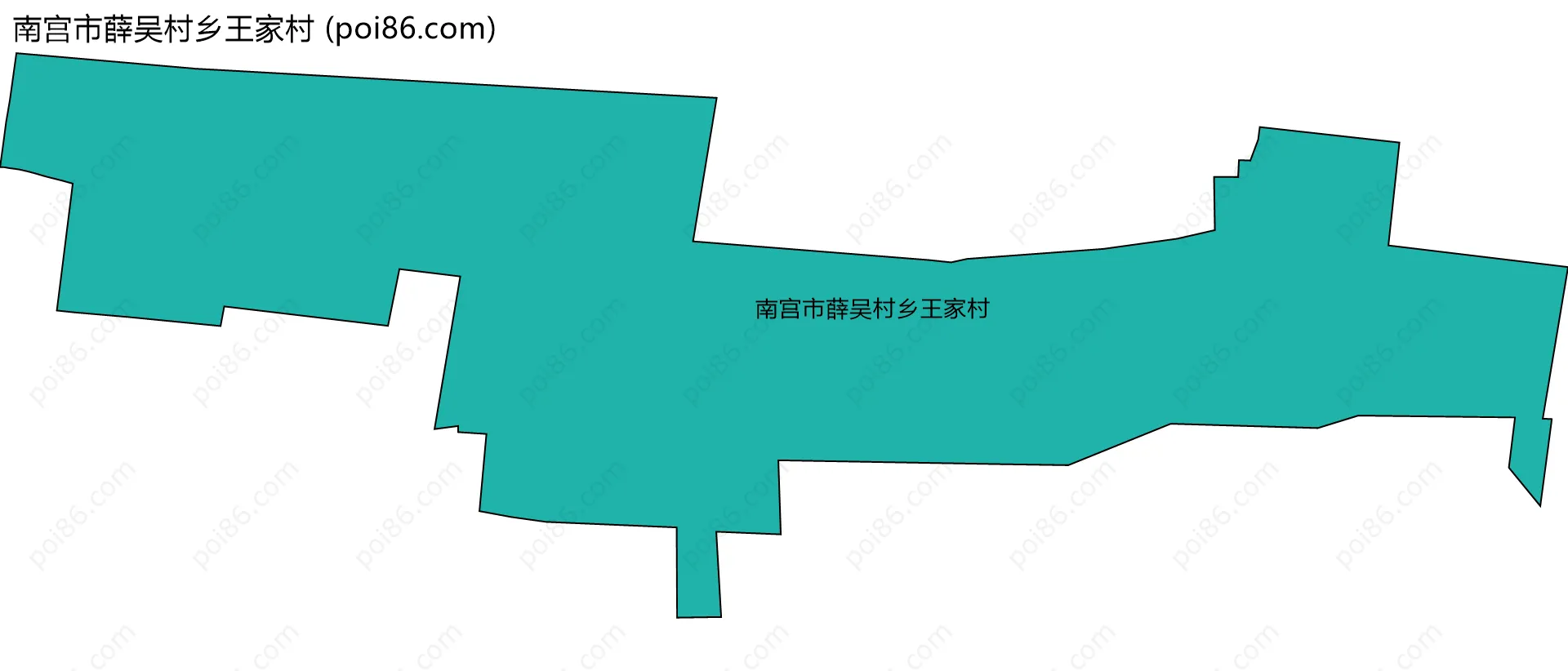 南宫市薛吴村乡王家村边界地图