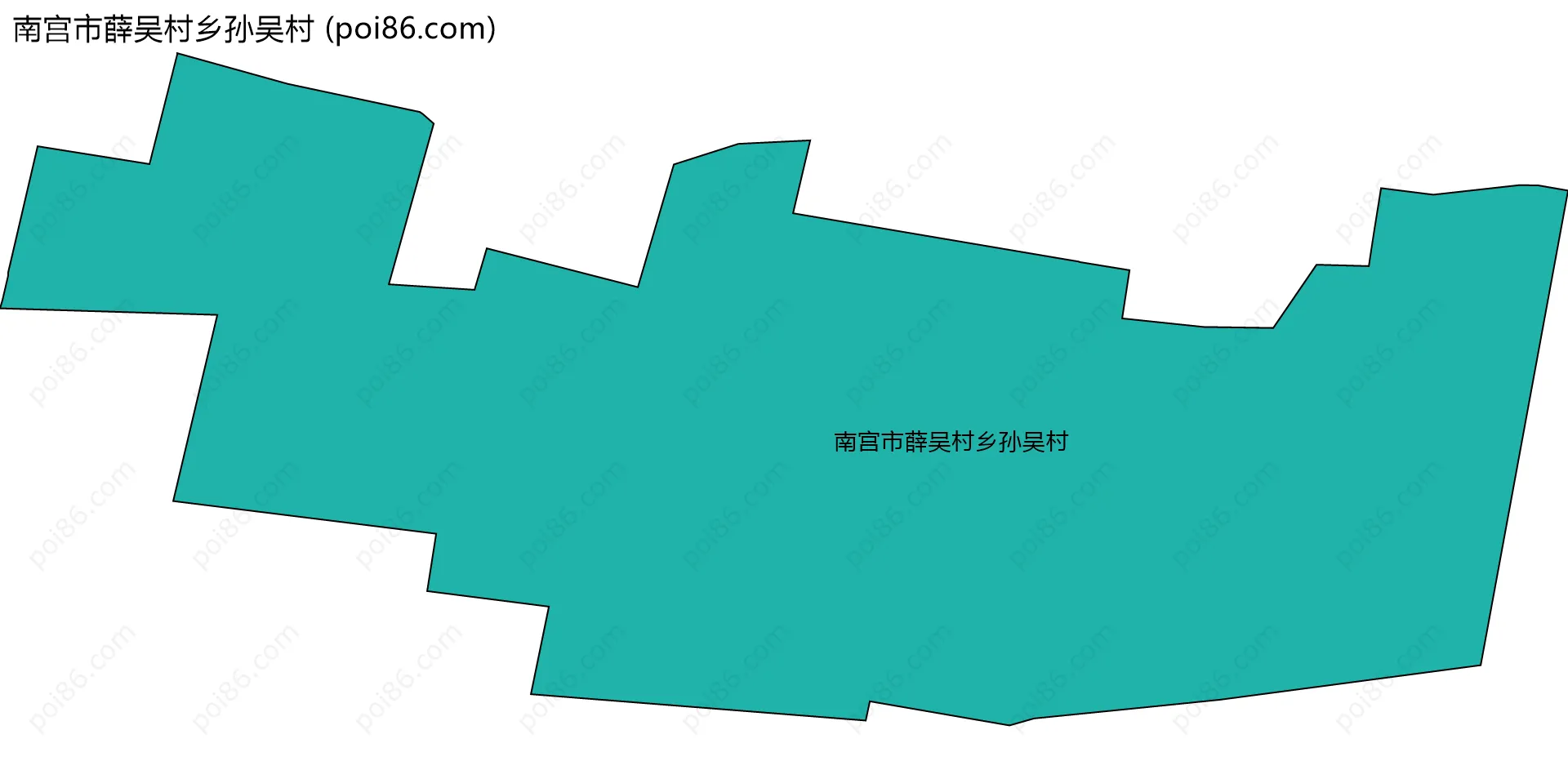 南宫市薛吴村乡孙吴村边界地图