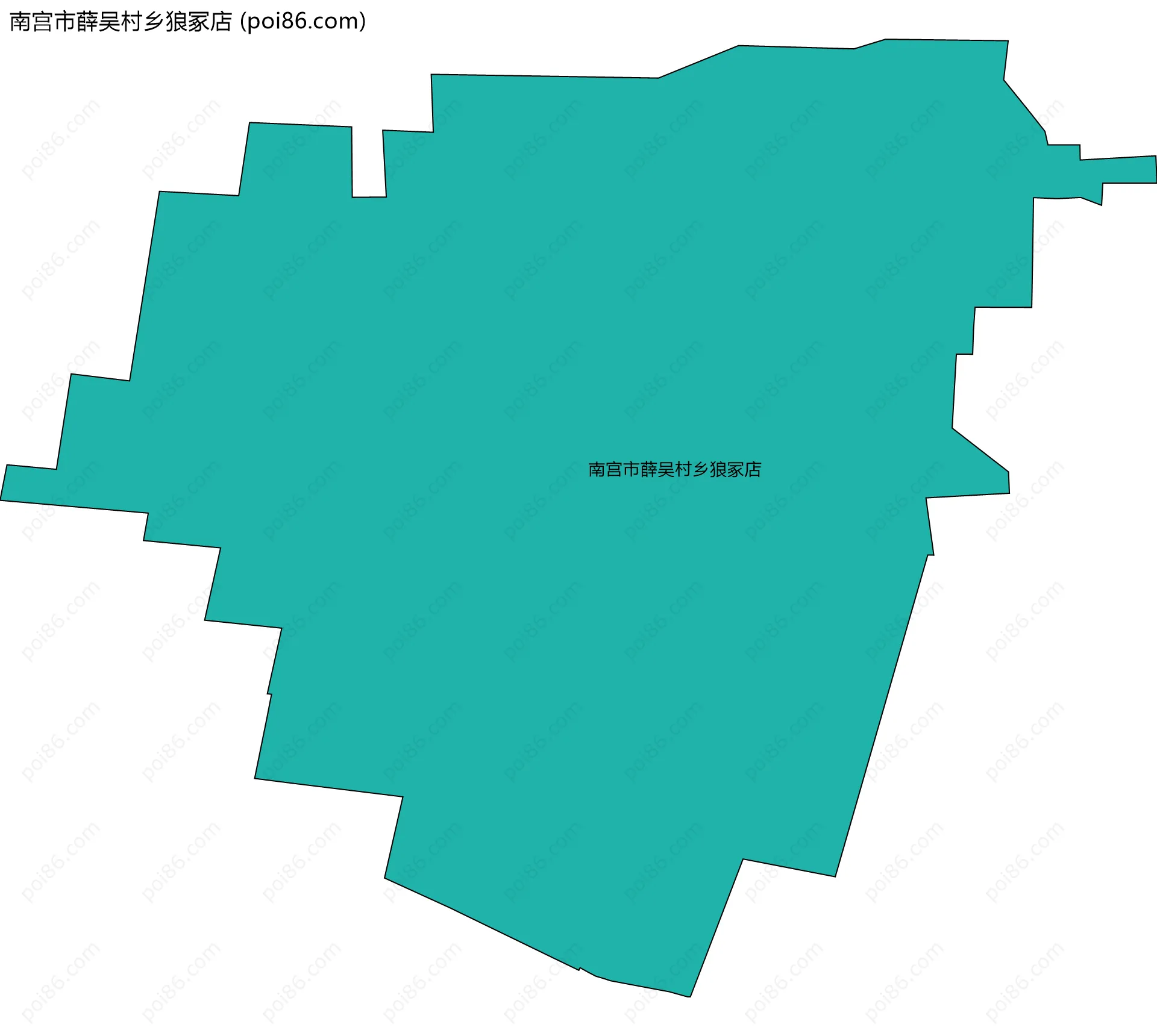 南宫市薛吴村乡狼冢店边界地图