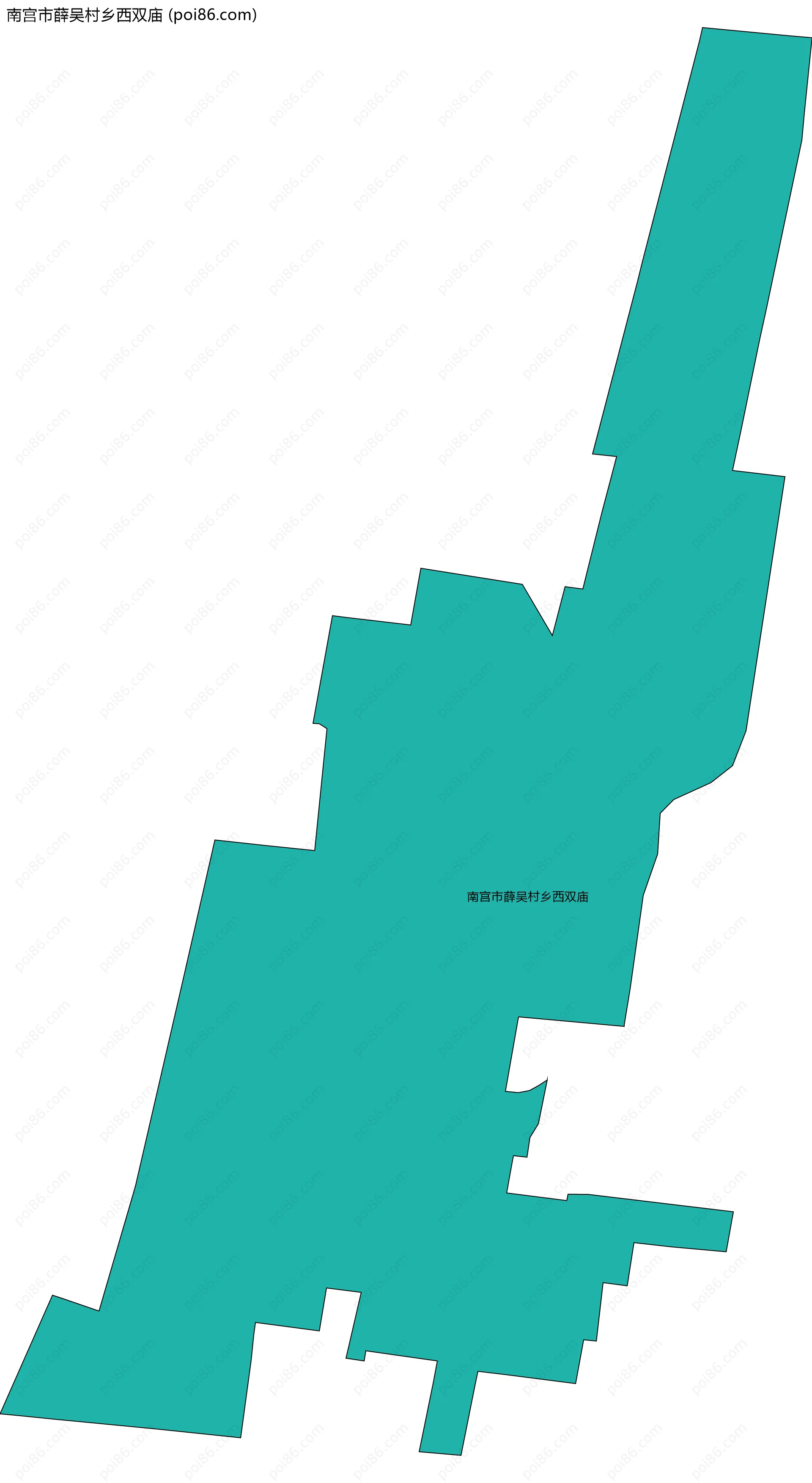 南宫市薛吴村乡西双庙边界地图