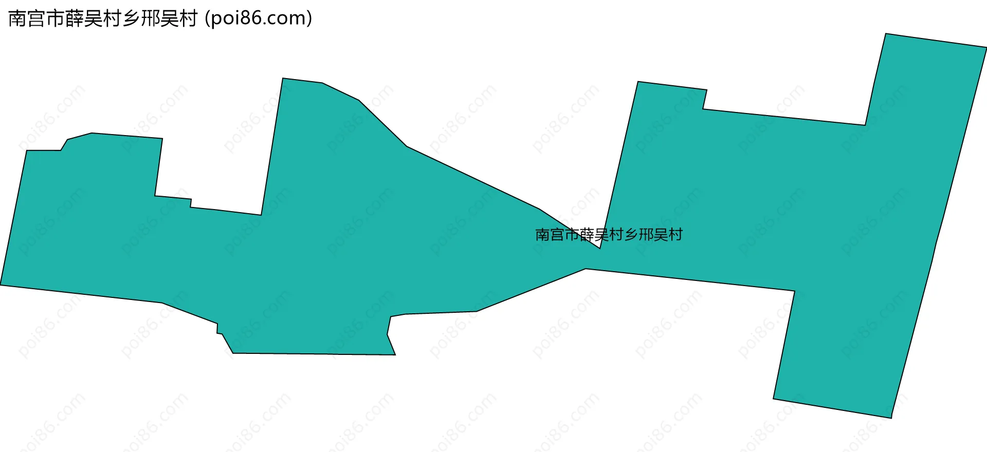 南宫市薛吴村乡郉吴村边界地图