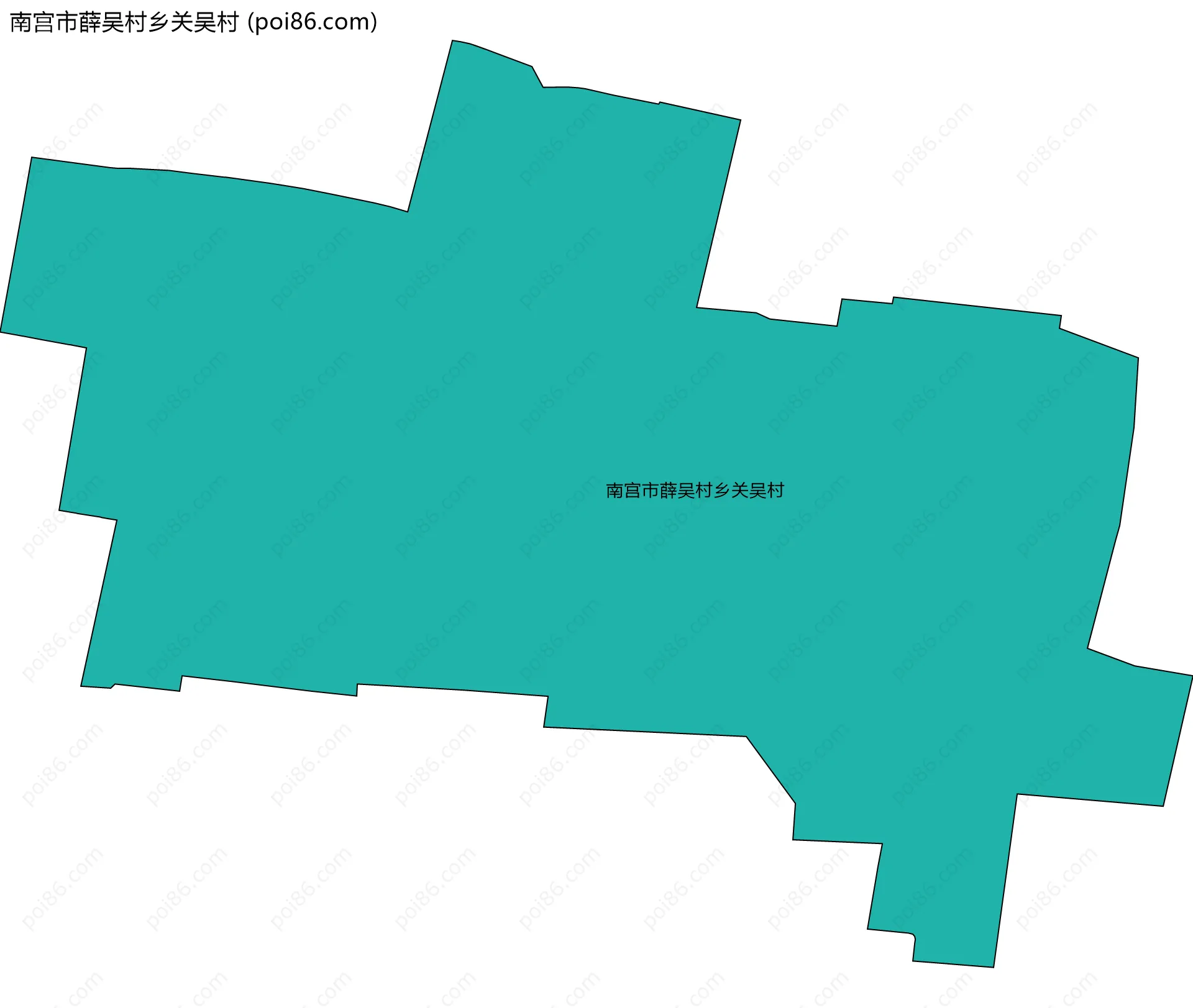 南宫市薛吴村乡关吴村边界地图