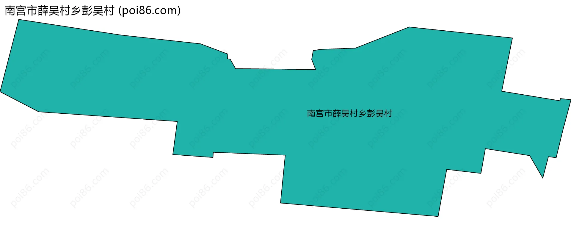 南宫市薛吴村乡彭吴村边界地图