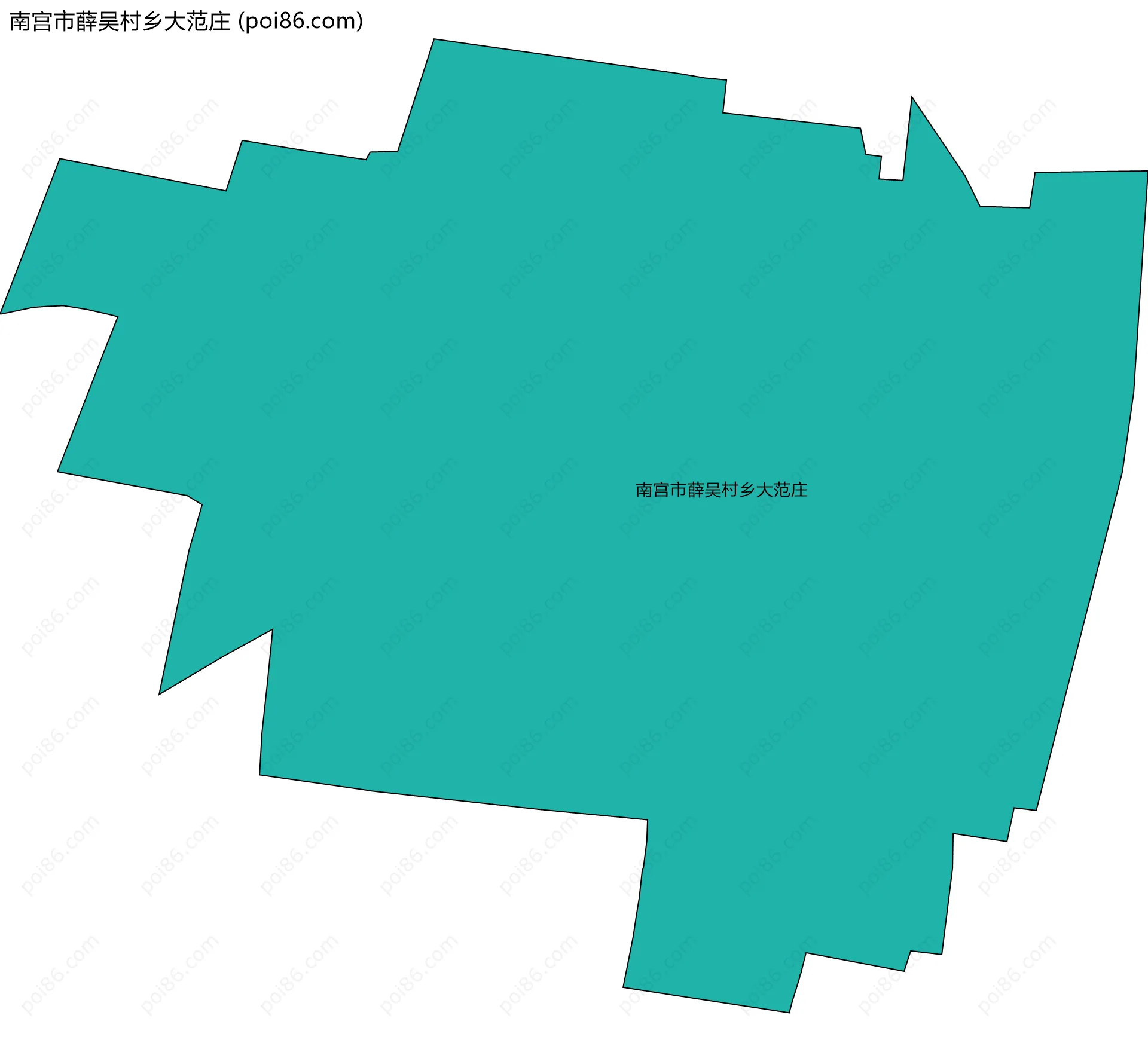 南宫市薛吴村乡大范庄边界地图