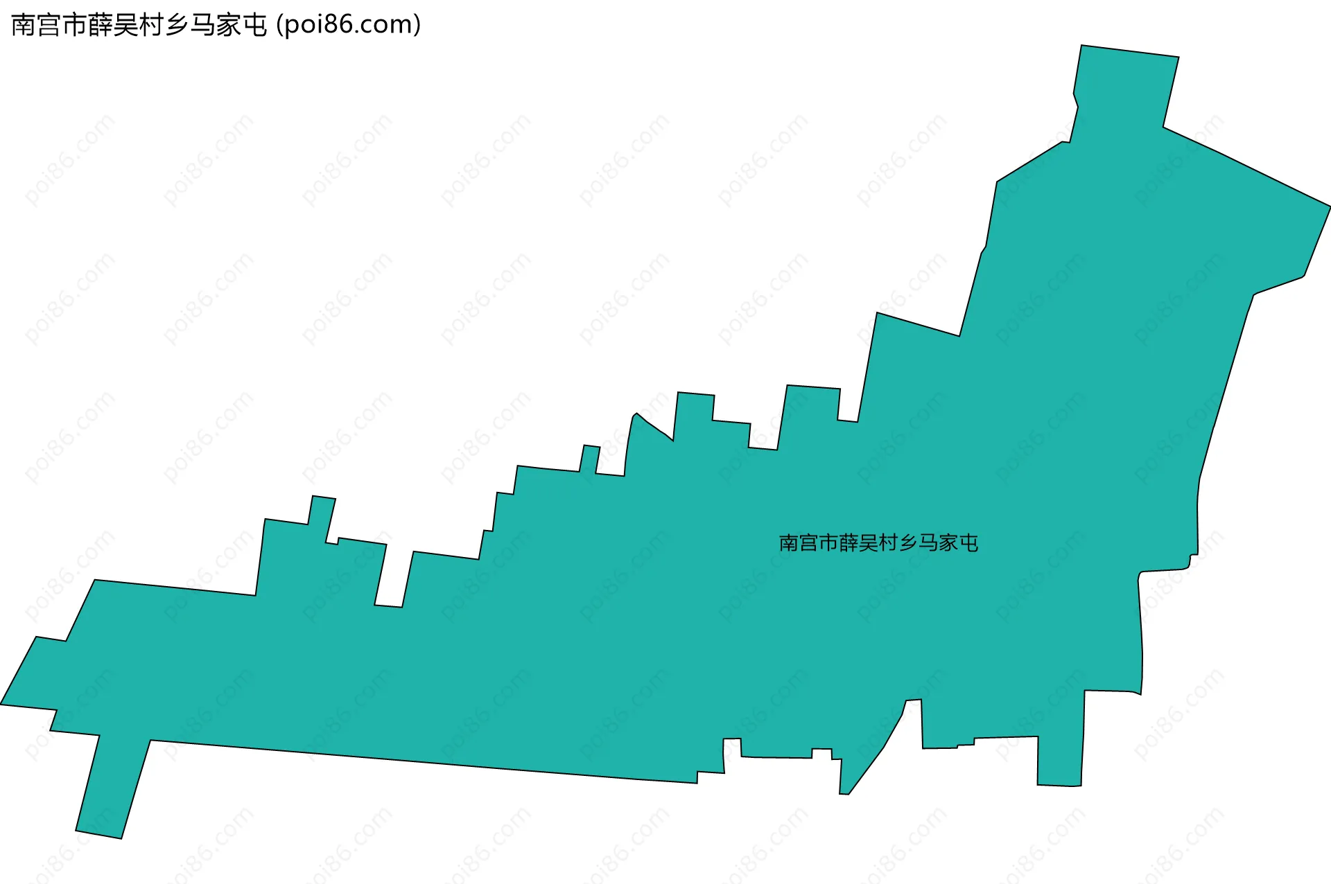 南宫市薛吴村乡马家屯边界地图
