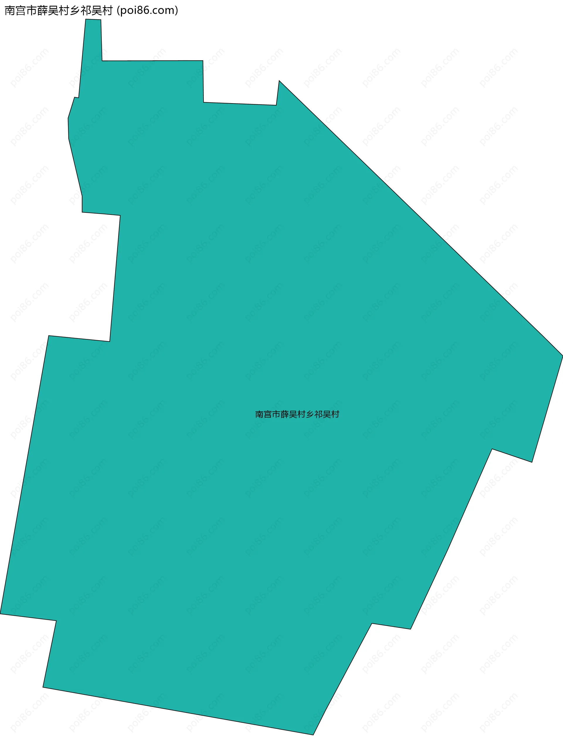 南宫市薛吴村乡祁吴村边界地图