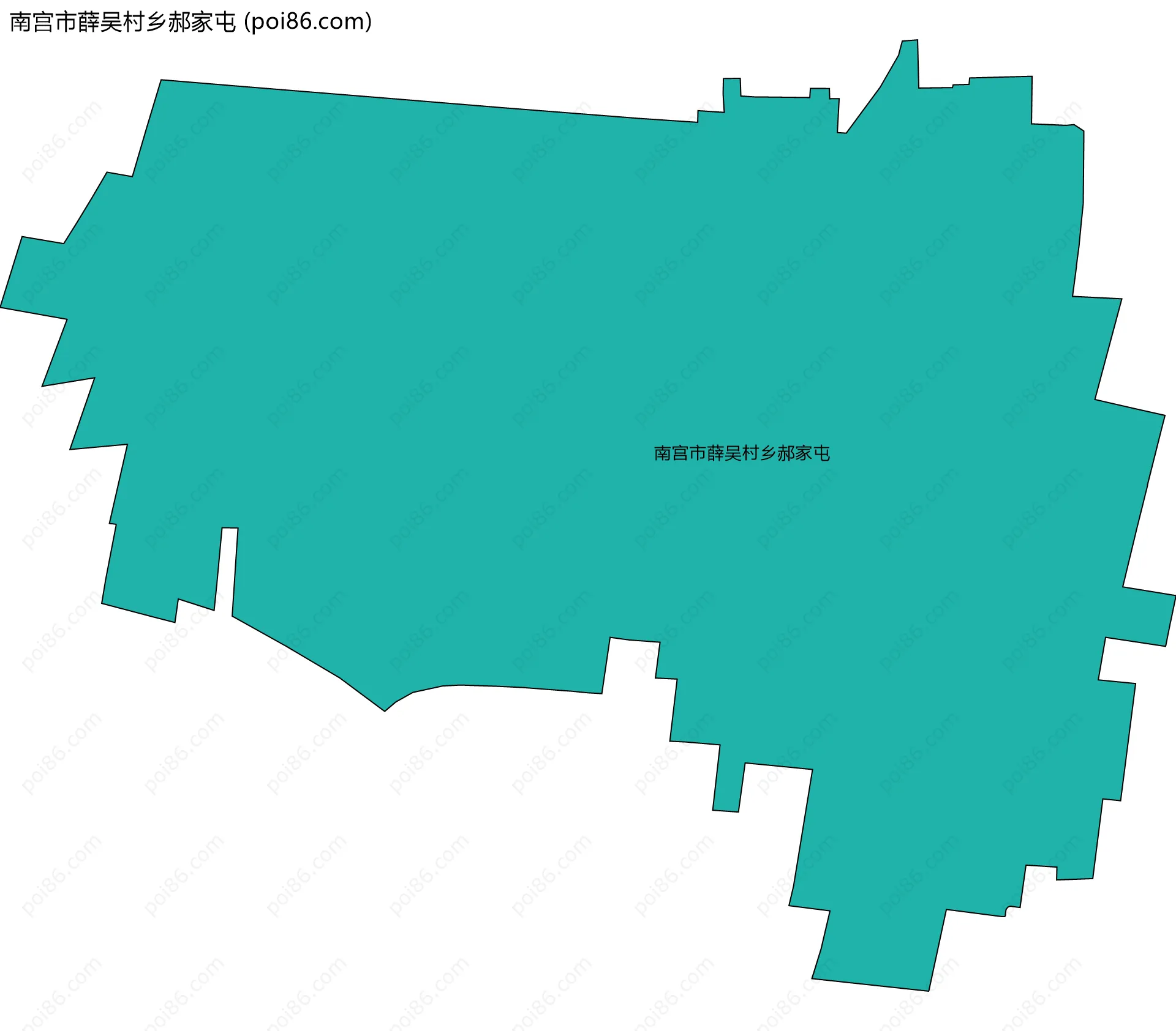 南宫市薛吴村乡郝家屯边界地图
