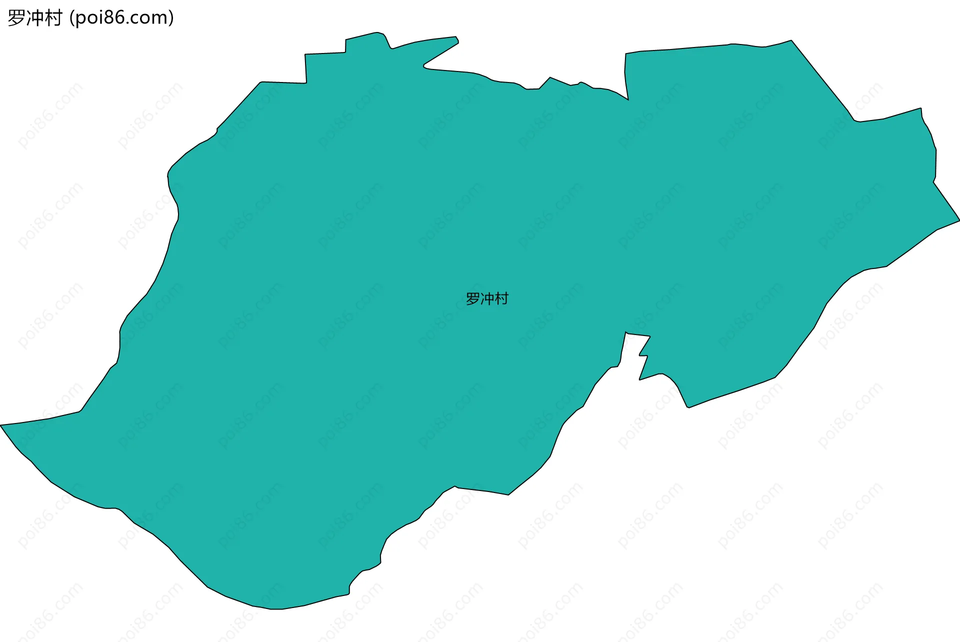 罗冲村边界地图