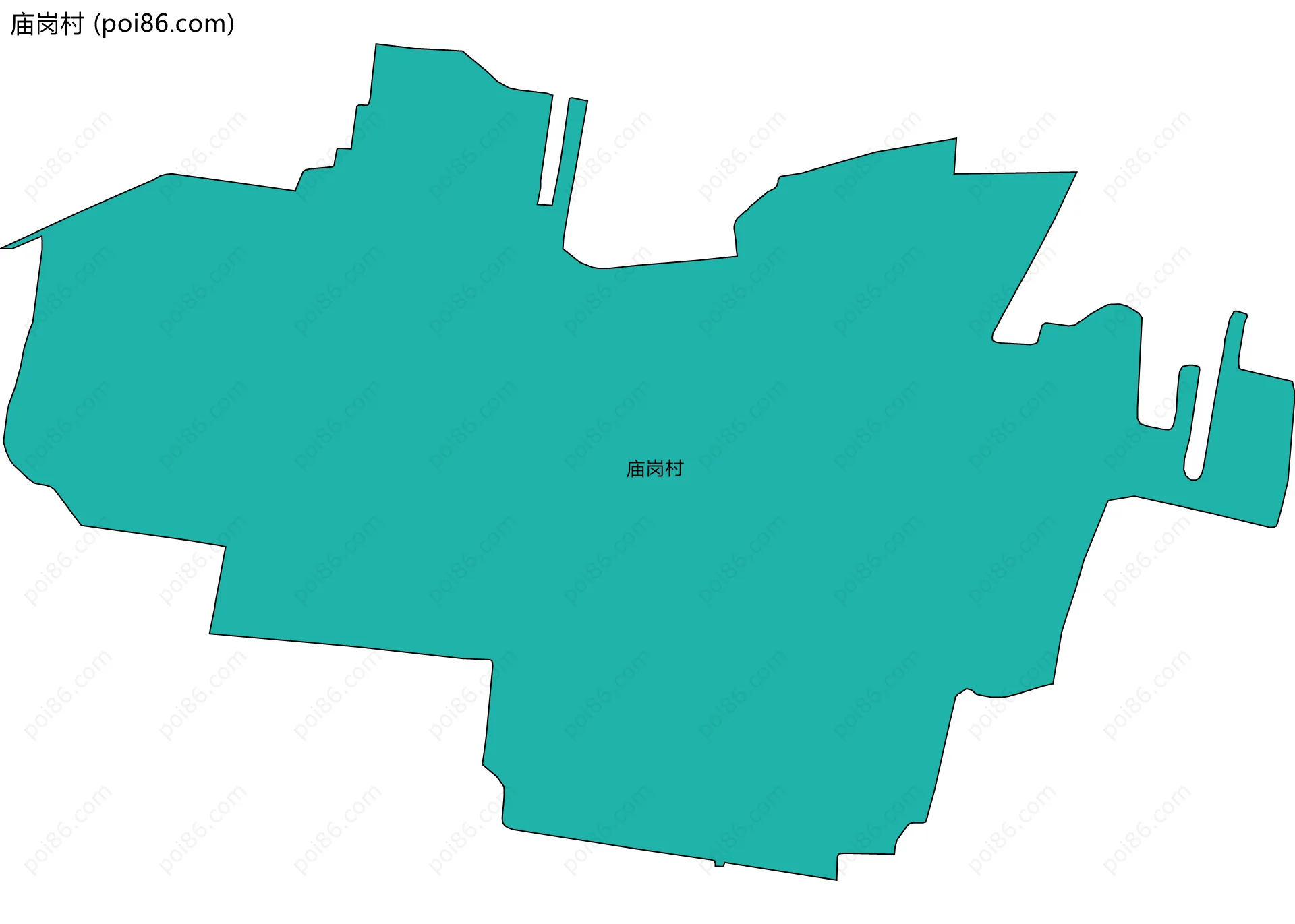 庙岗村边界地图