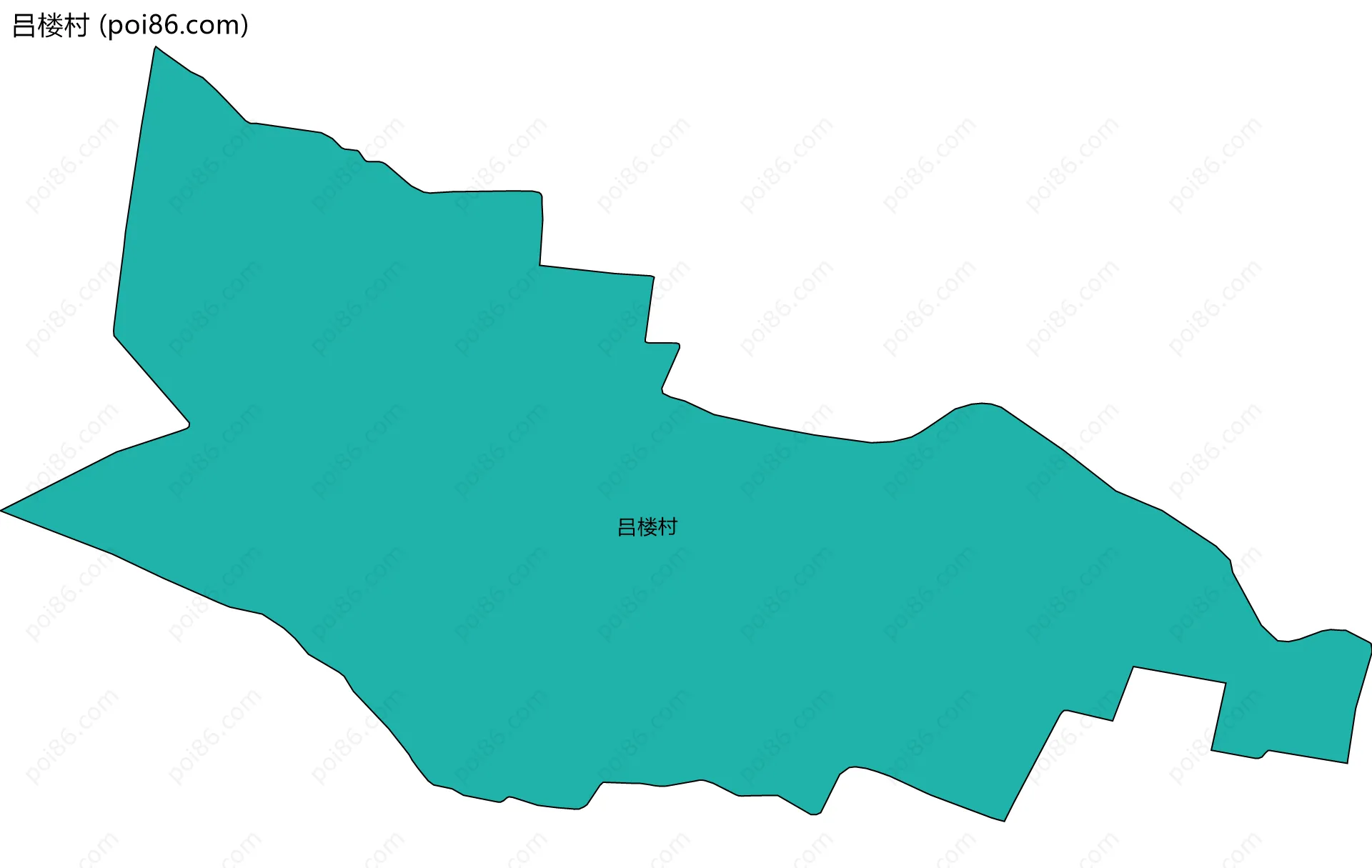 吕楼村边界地图