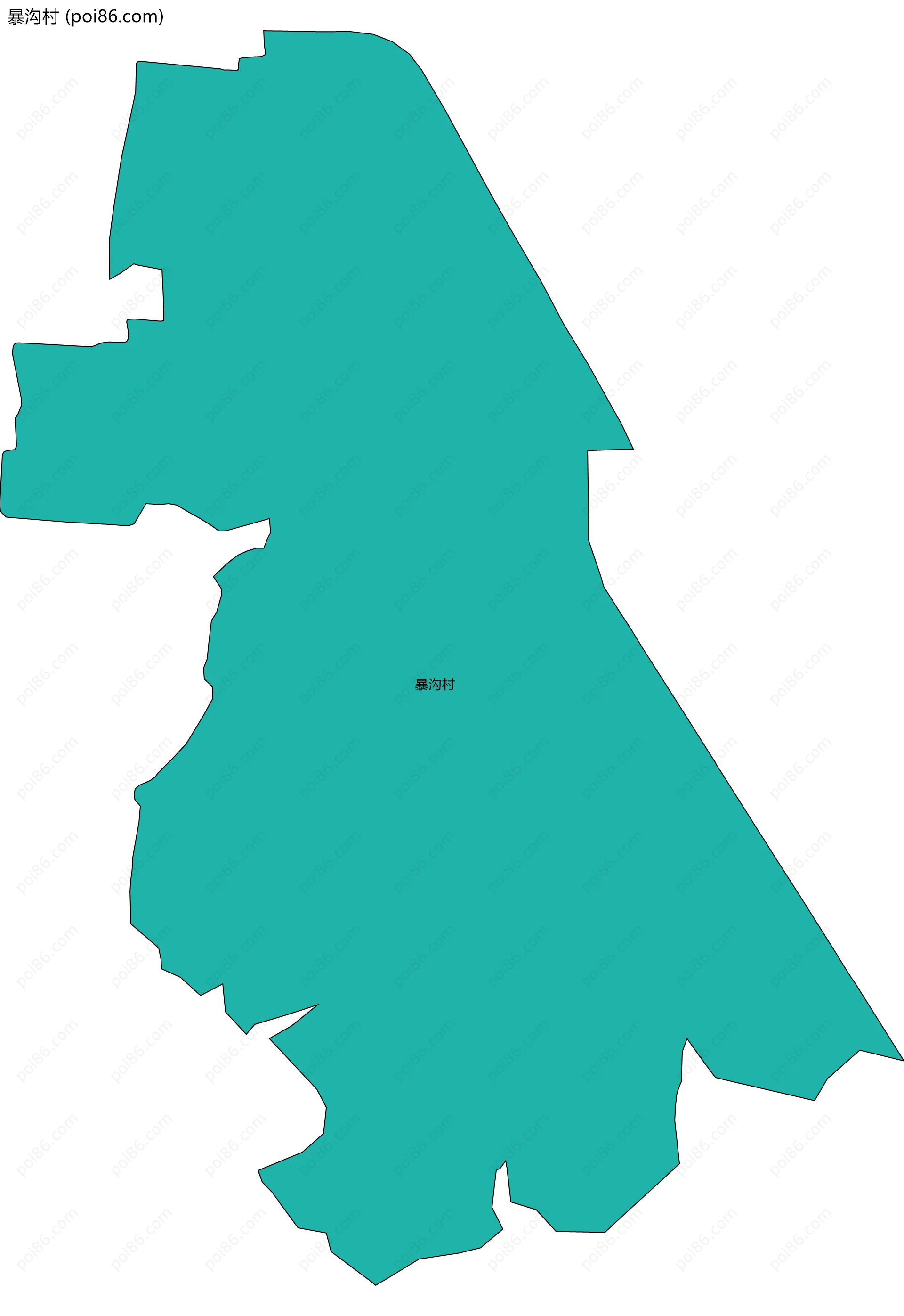 暴沟村边界地图