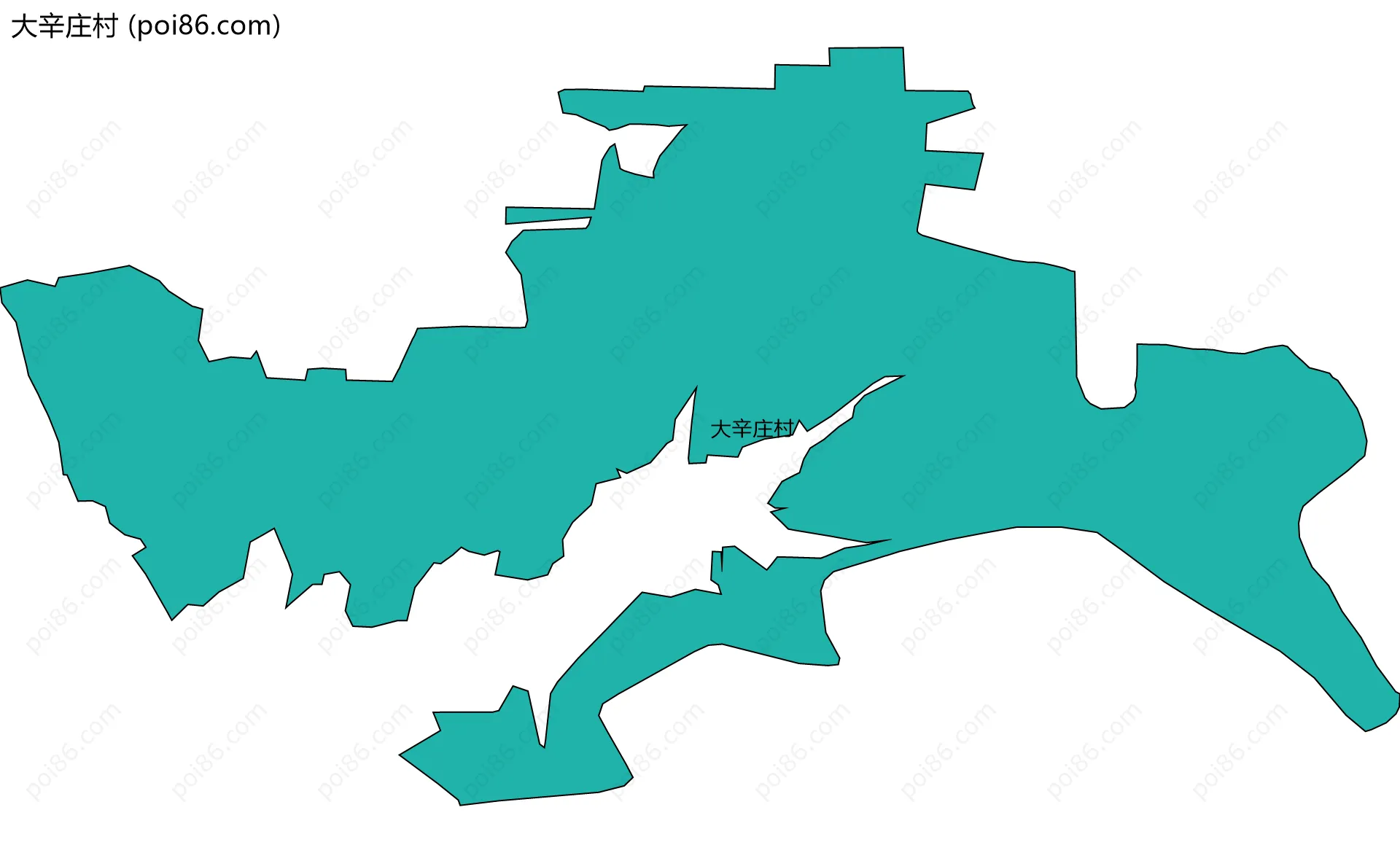 大辛庄村边界地图
