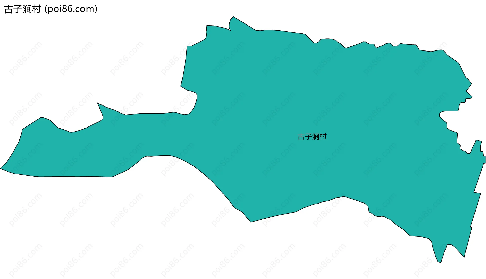 古子涧村边界地图