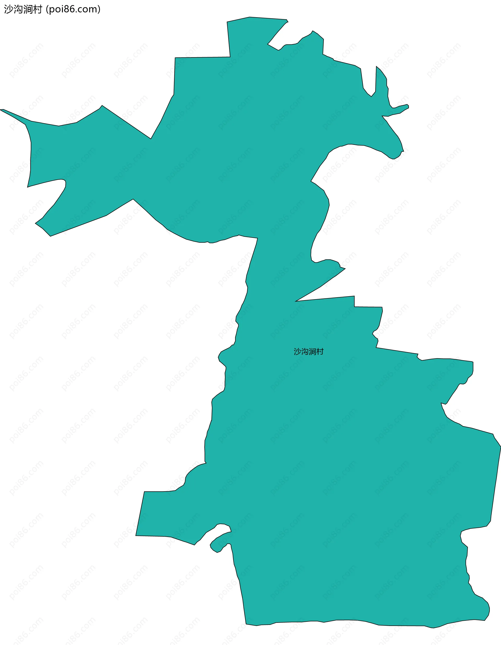 沙沟涧村边界地图