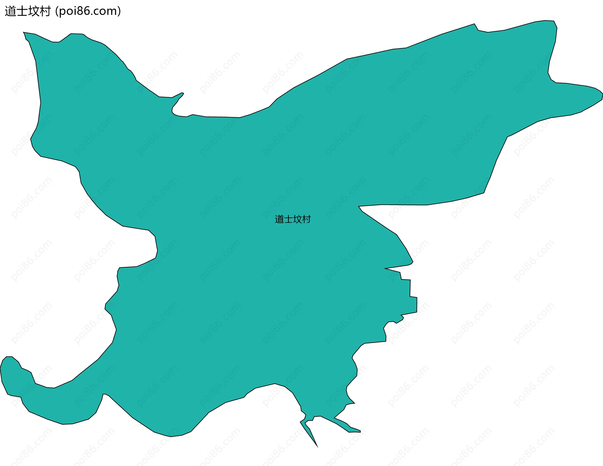 道士坟村边界地图