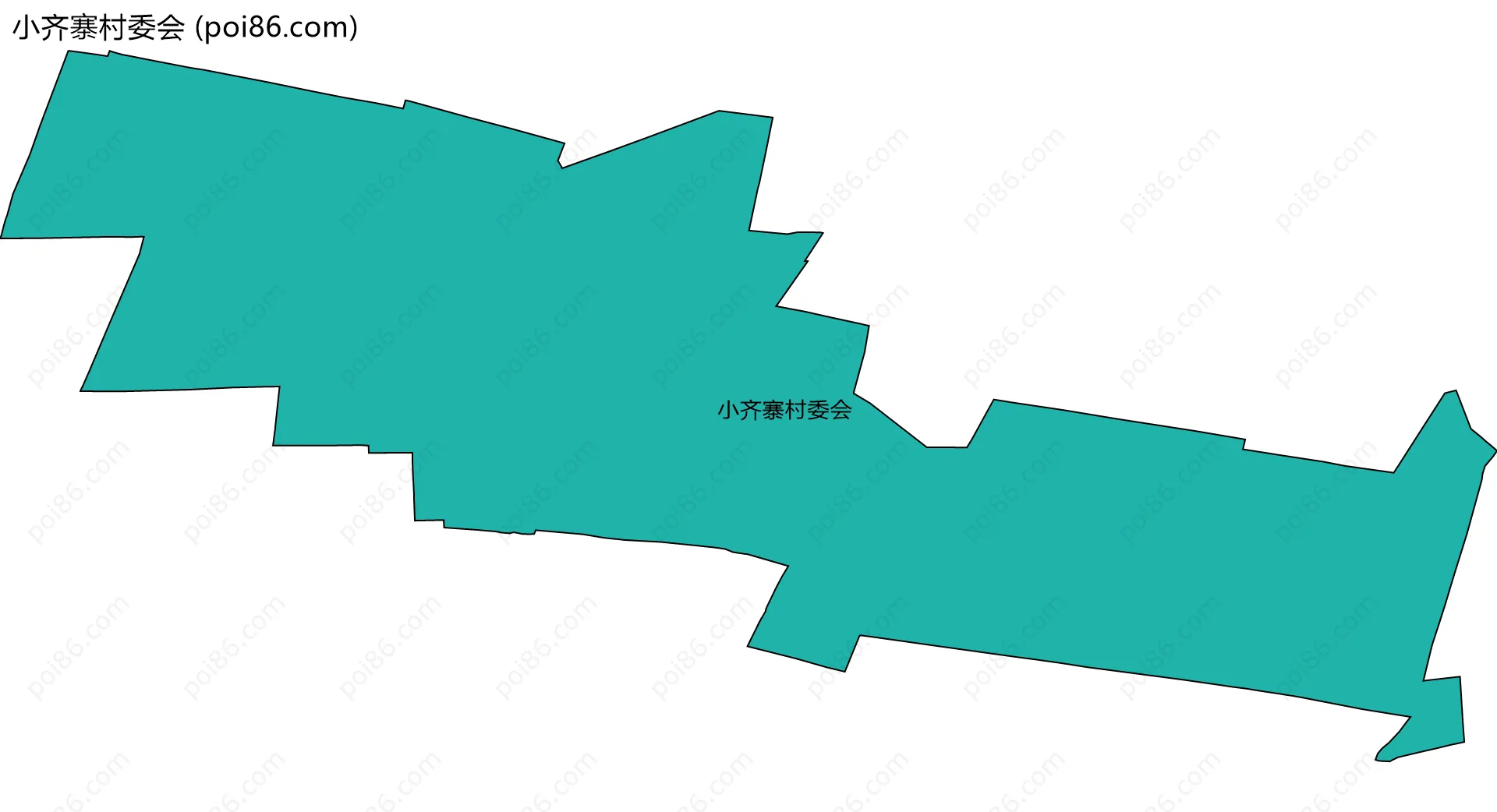 小齐寨村委会边界地图