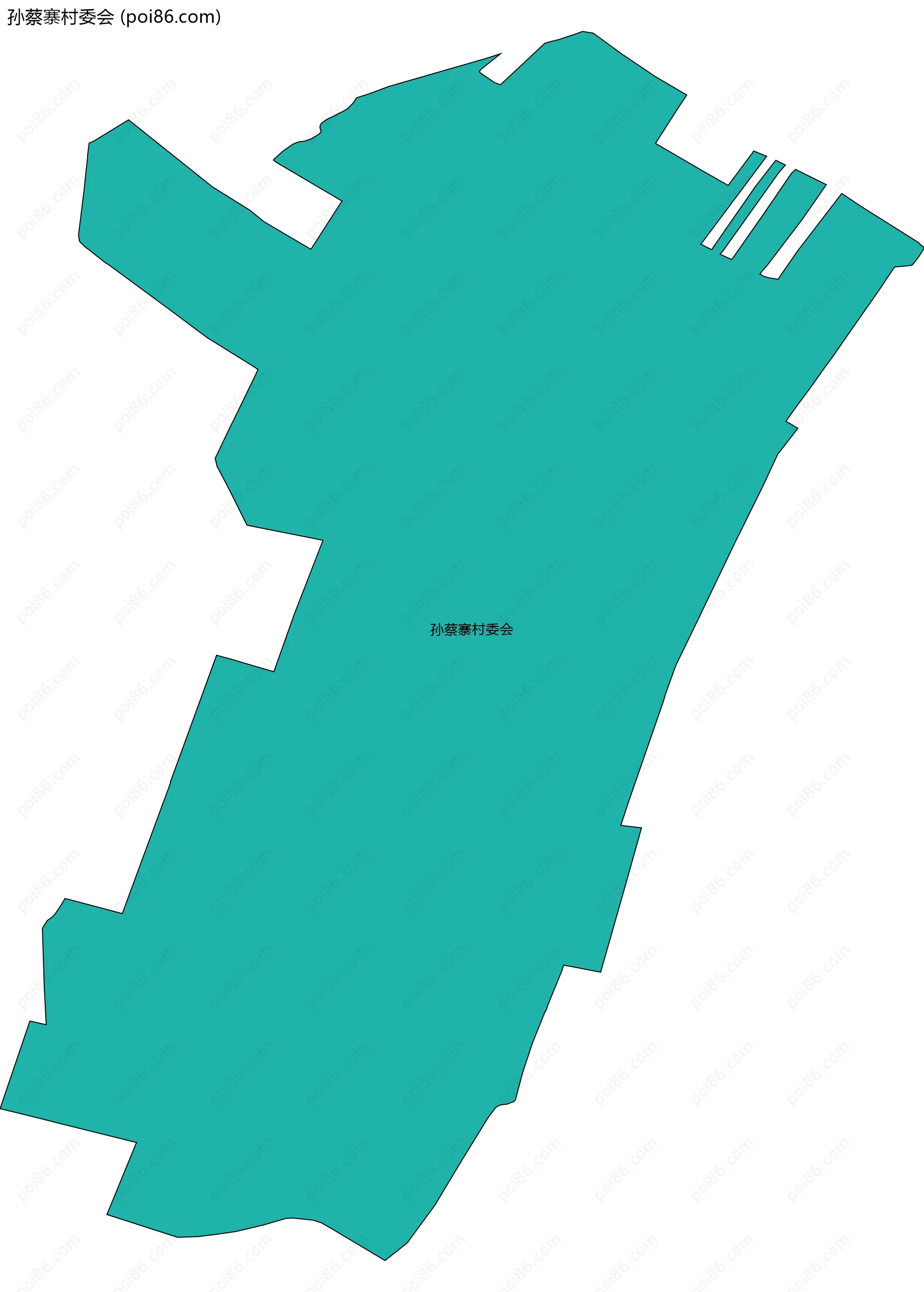 孙蔡寨村委会边界地图