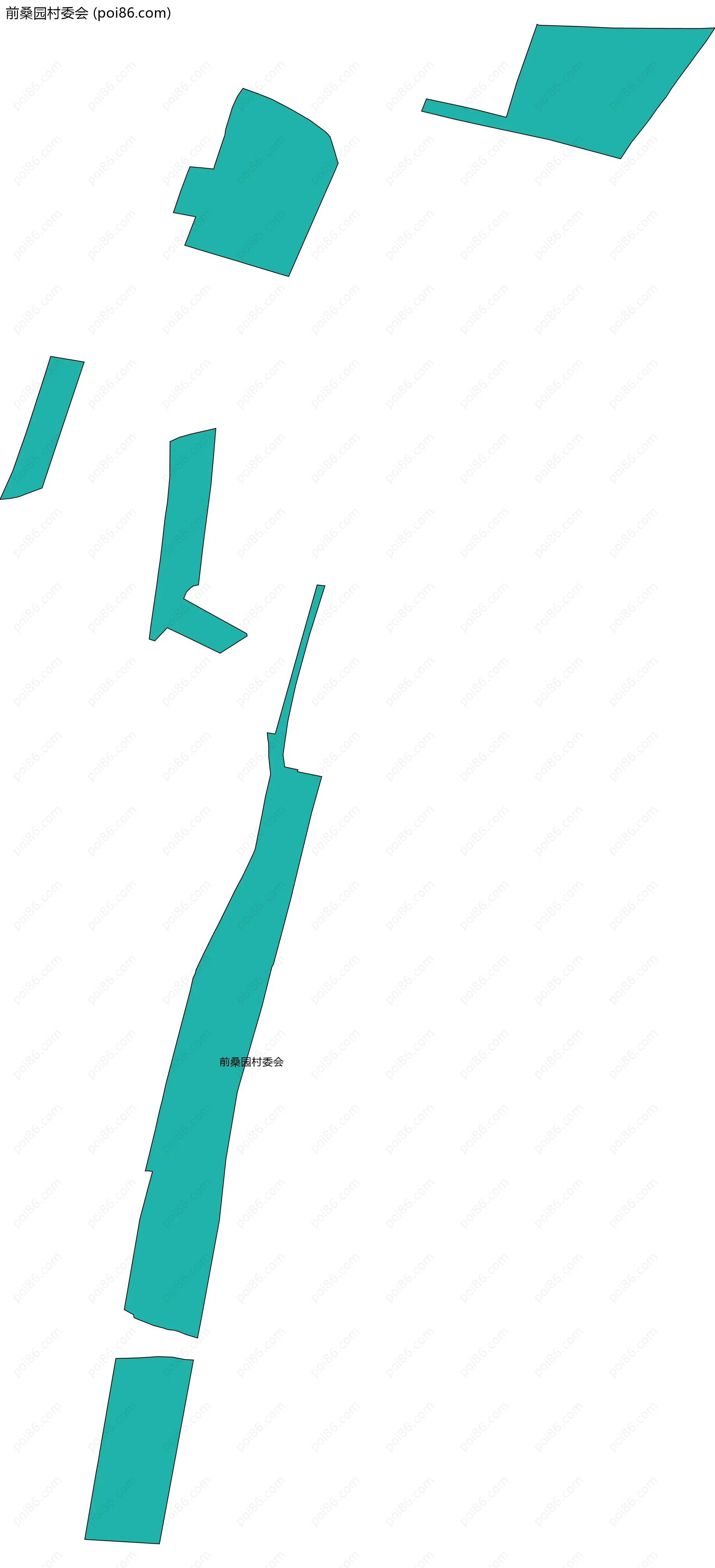 前桑园村委会边界地图