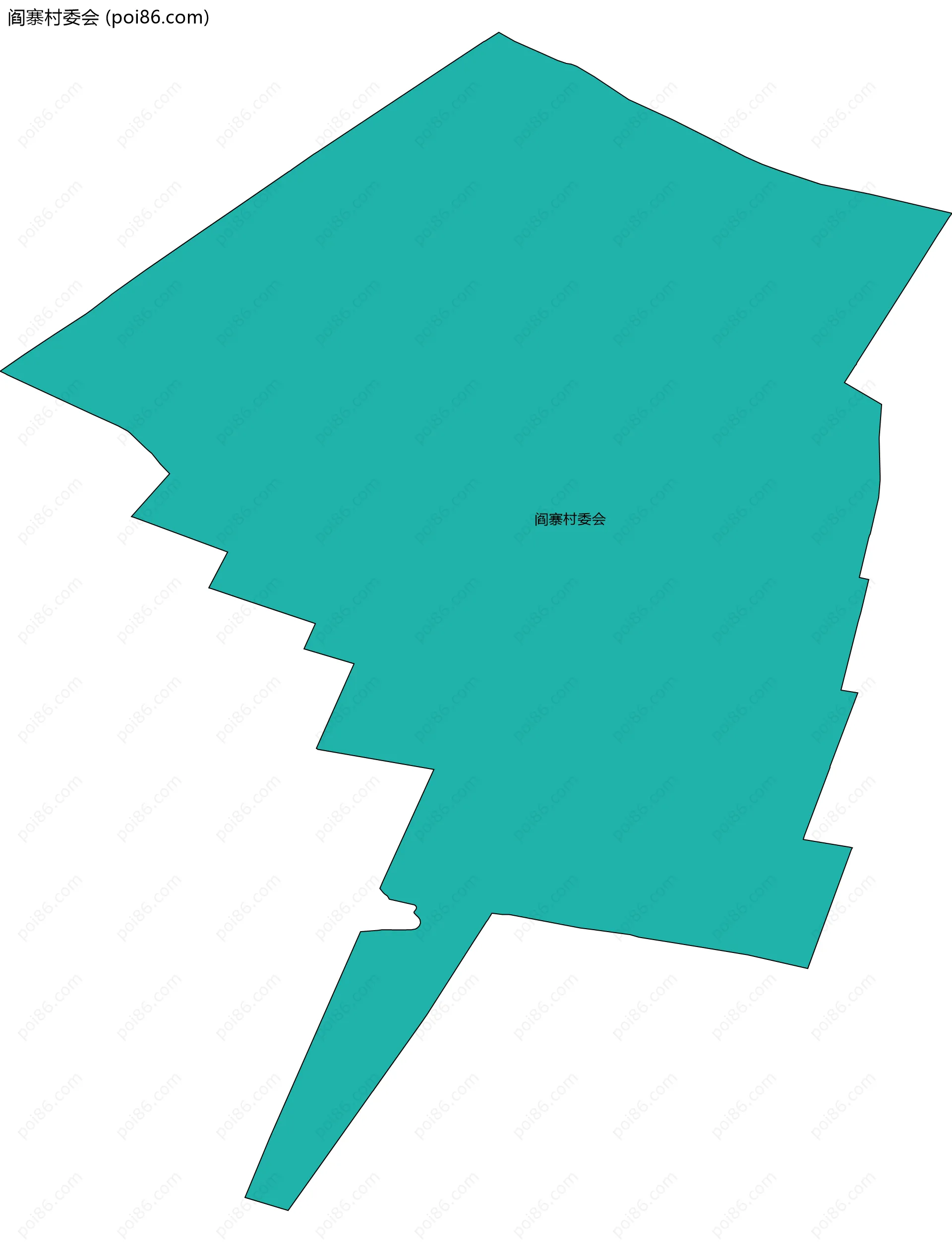 阎寨村委会边界地图