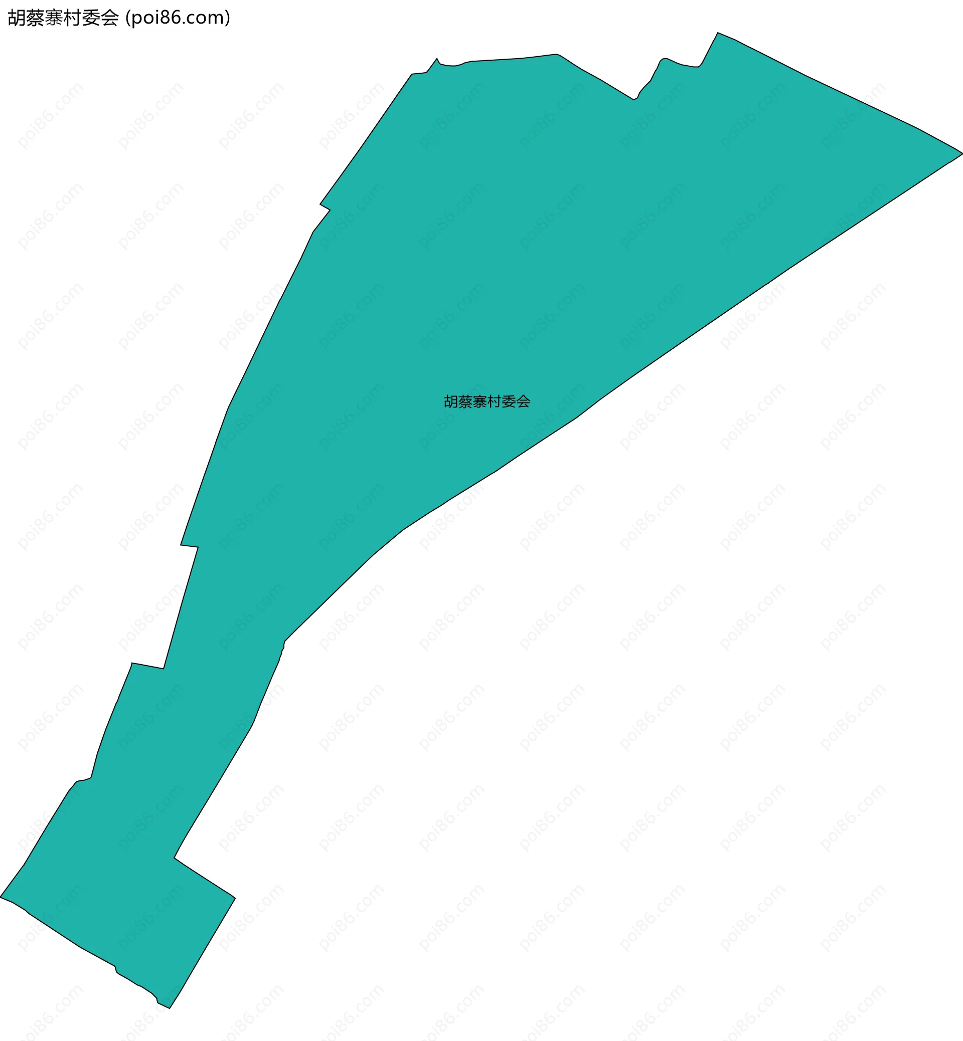 胡蔡寨村委会边界地图