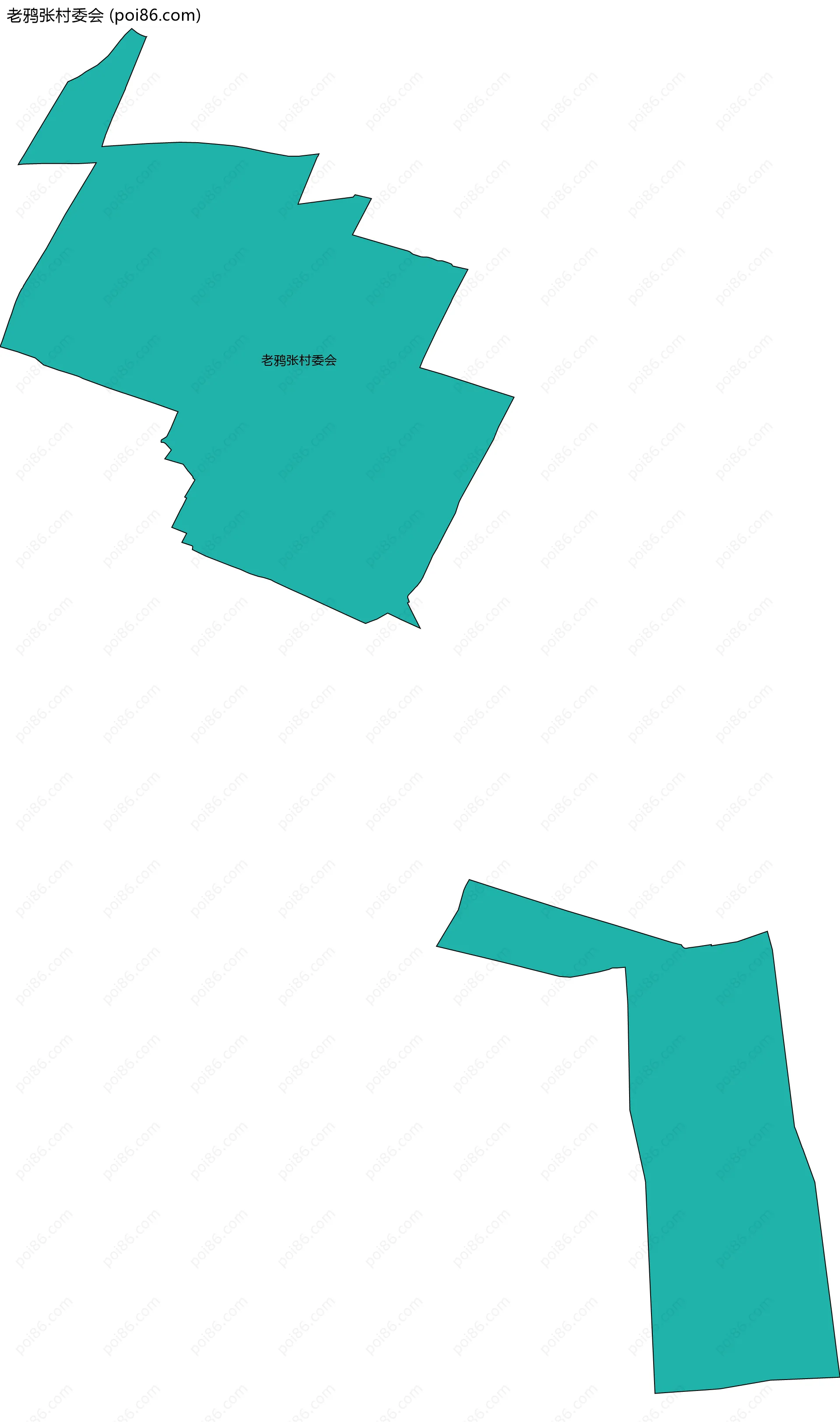 老鸦张村委会边界地图