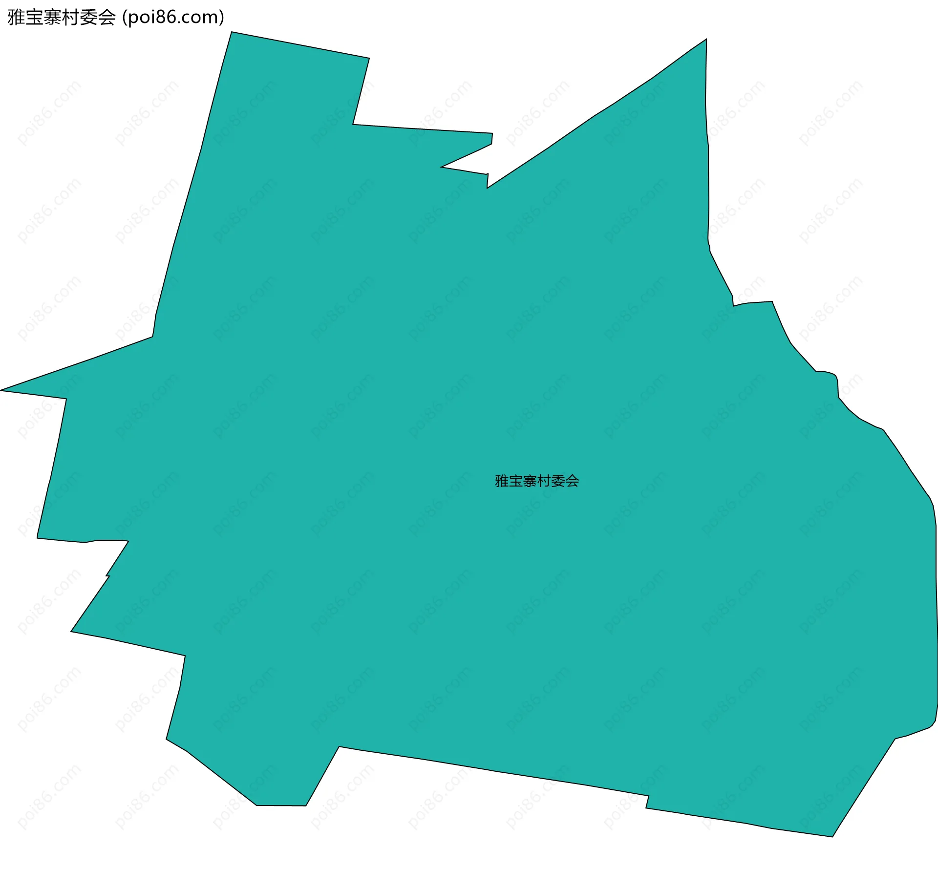 雅宝寨村委会边界地图