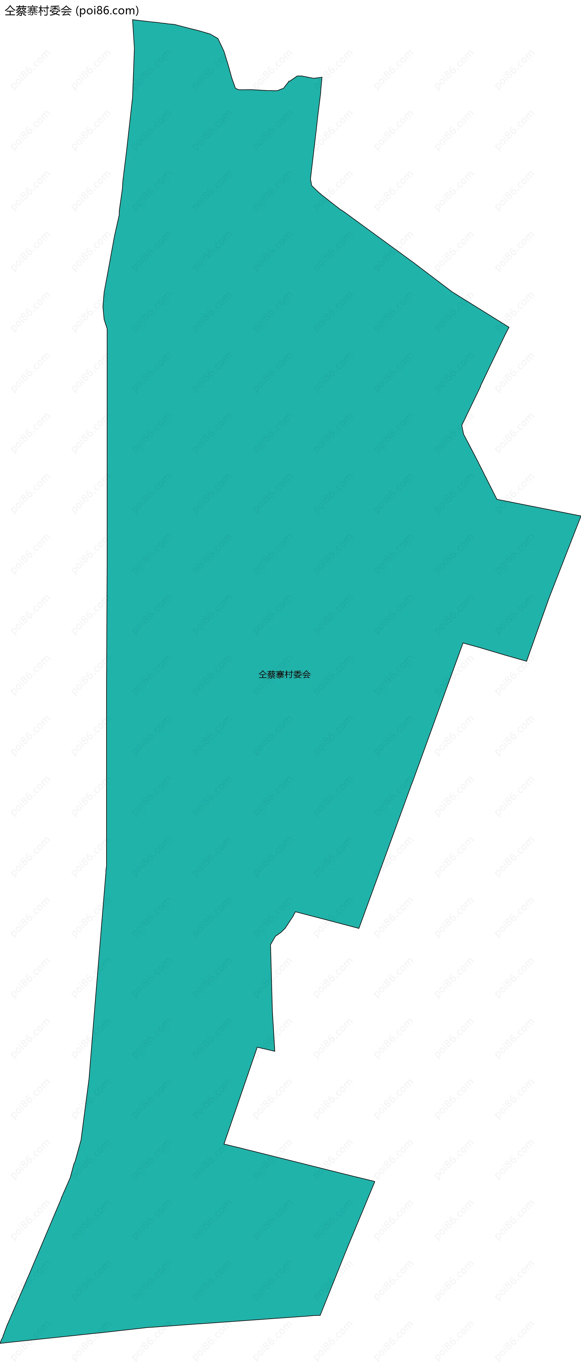 仝蔡寨村委会边界地图