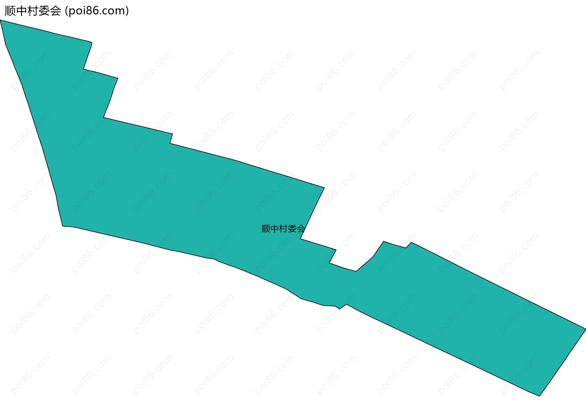 顺中村委会边界地图