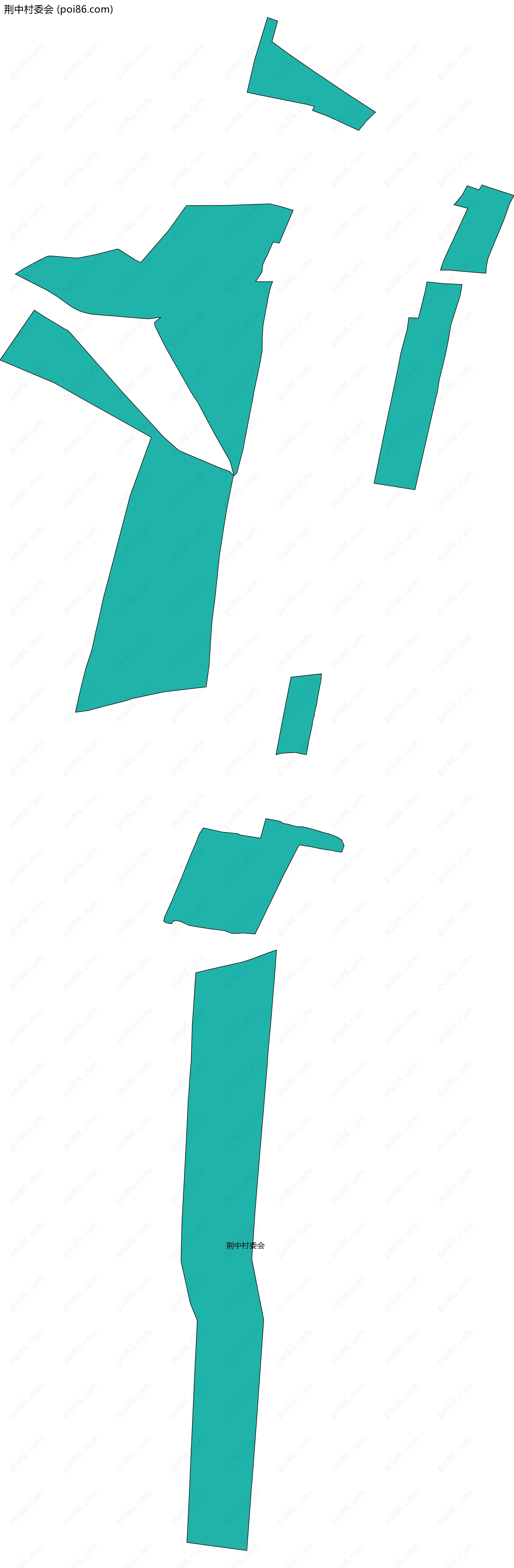 荆中村委会边界地图